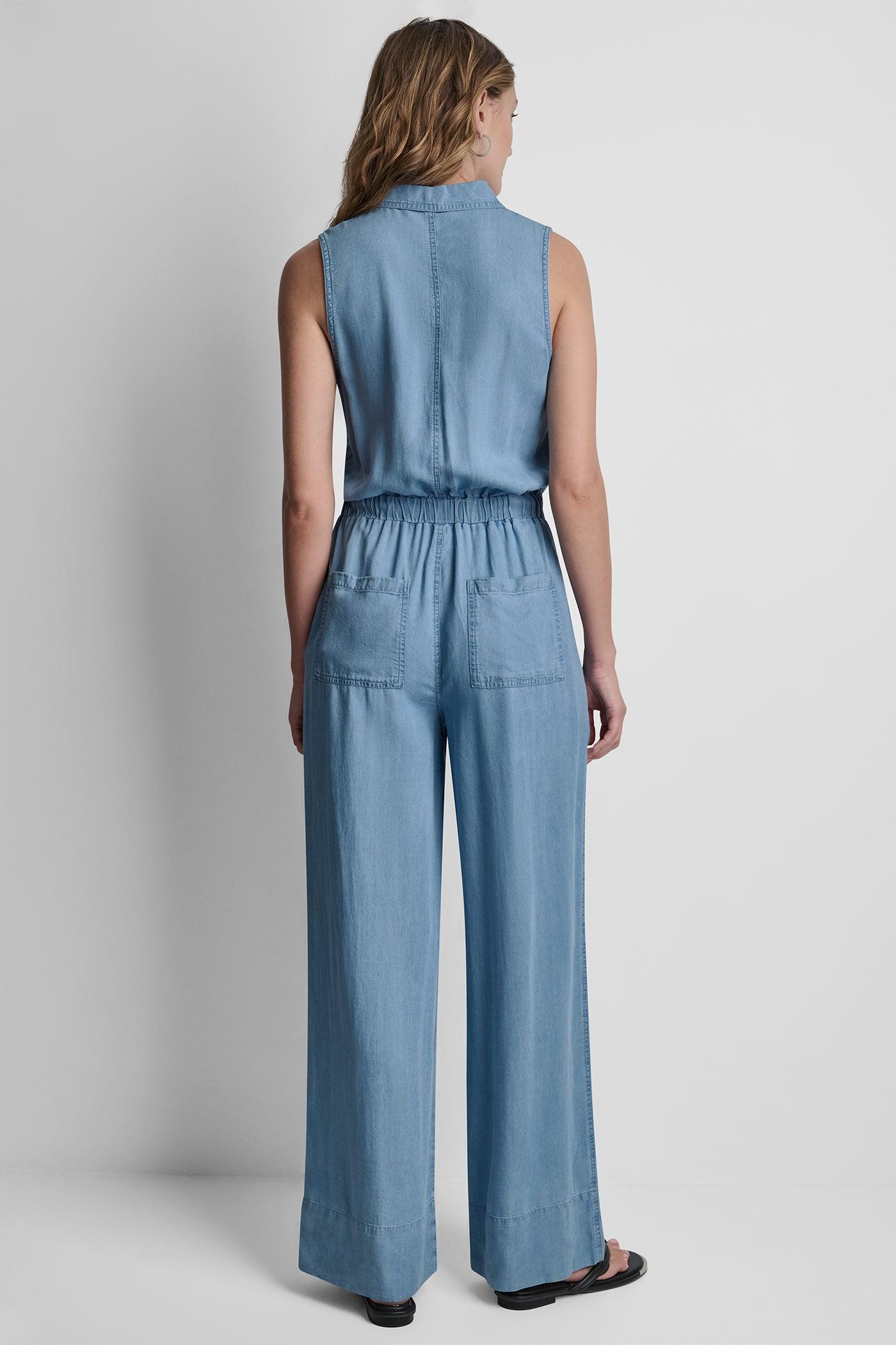 SLEEVELESS JUMPSUIT WITH COLLAR NECKLINE Product Image