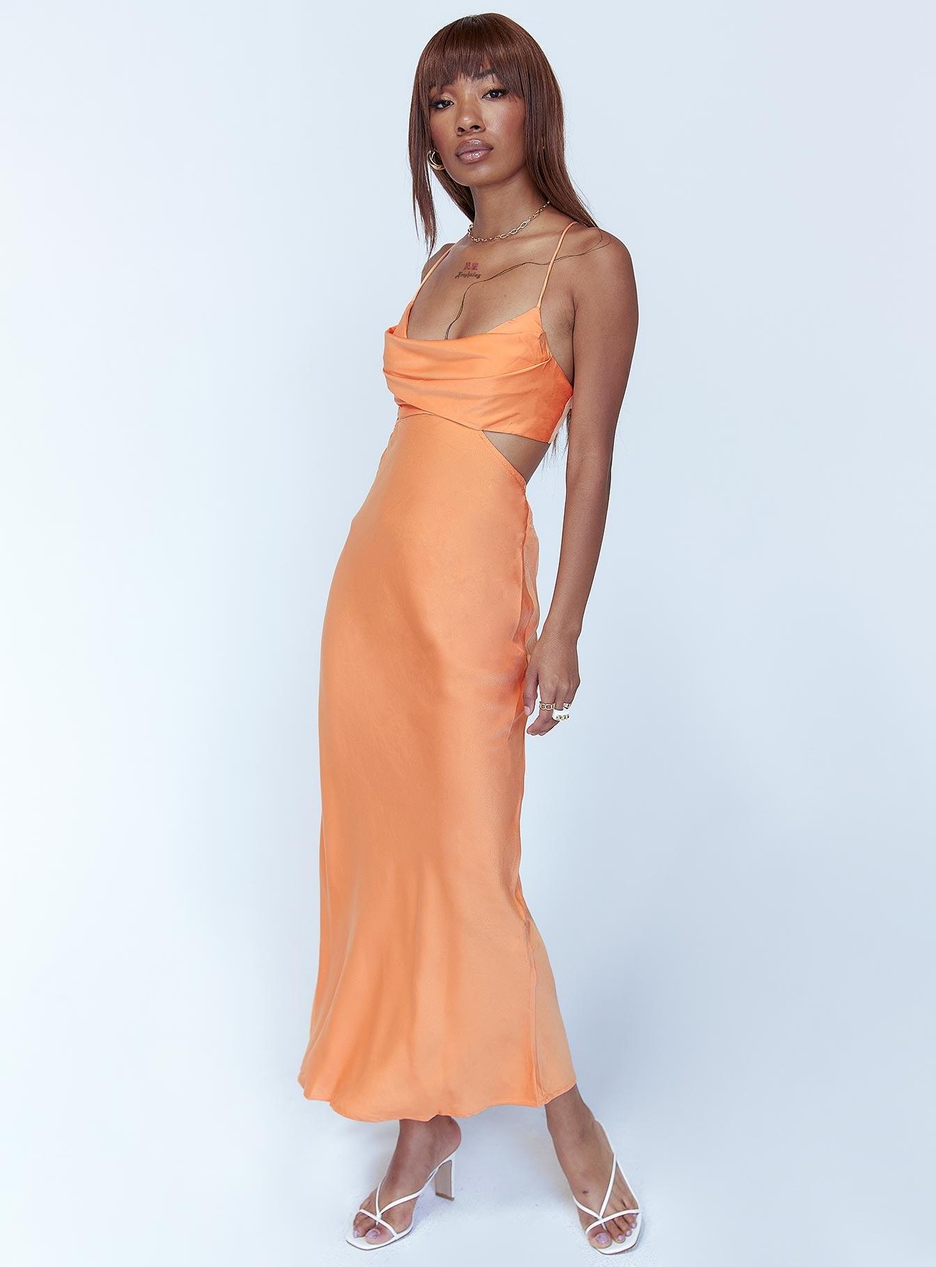 Giselle Midi Dress Orange Product Image