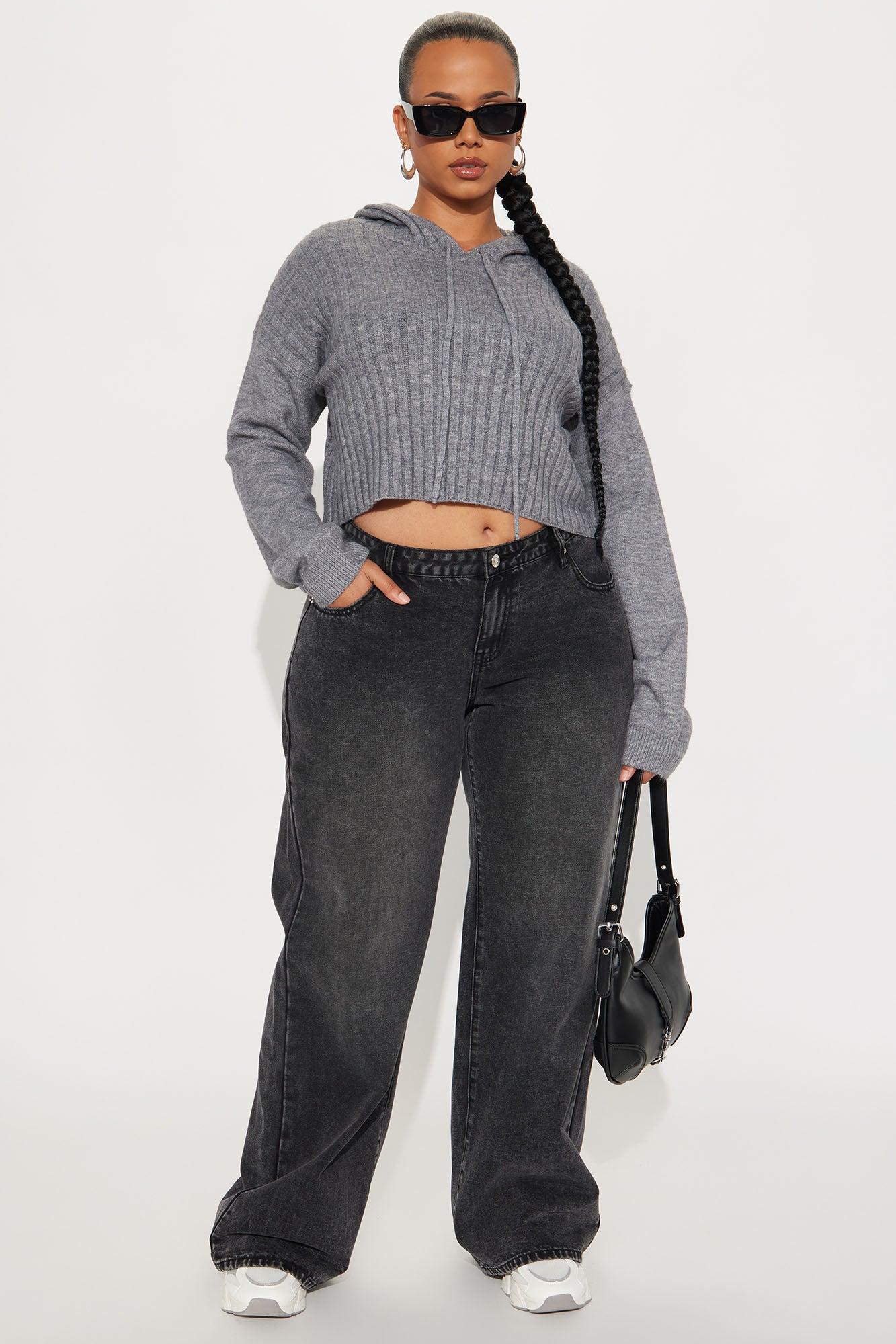 Coco Hooded Sweater - Charcoal Female Product Image