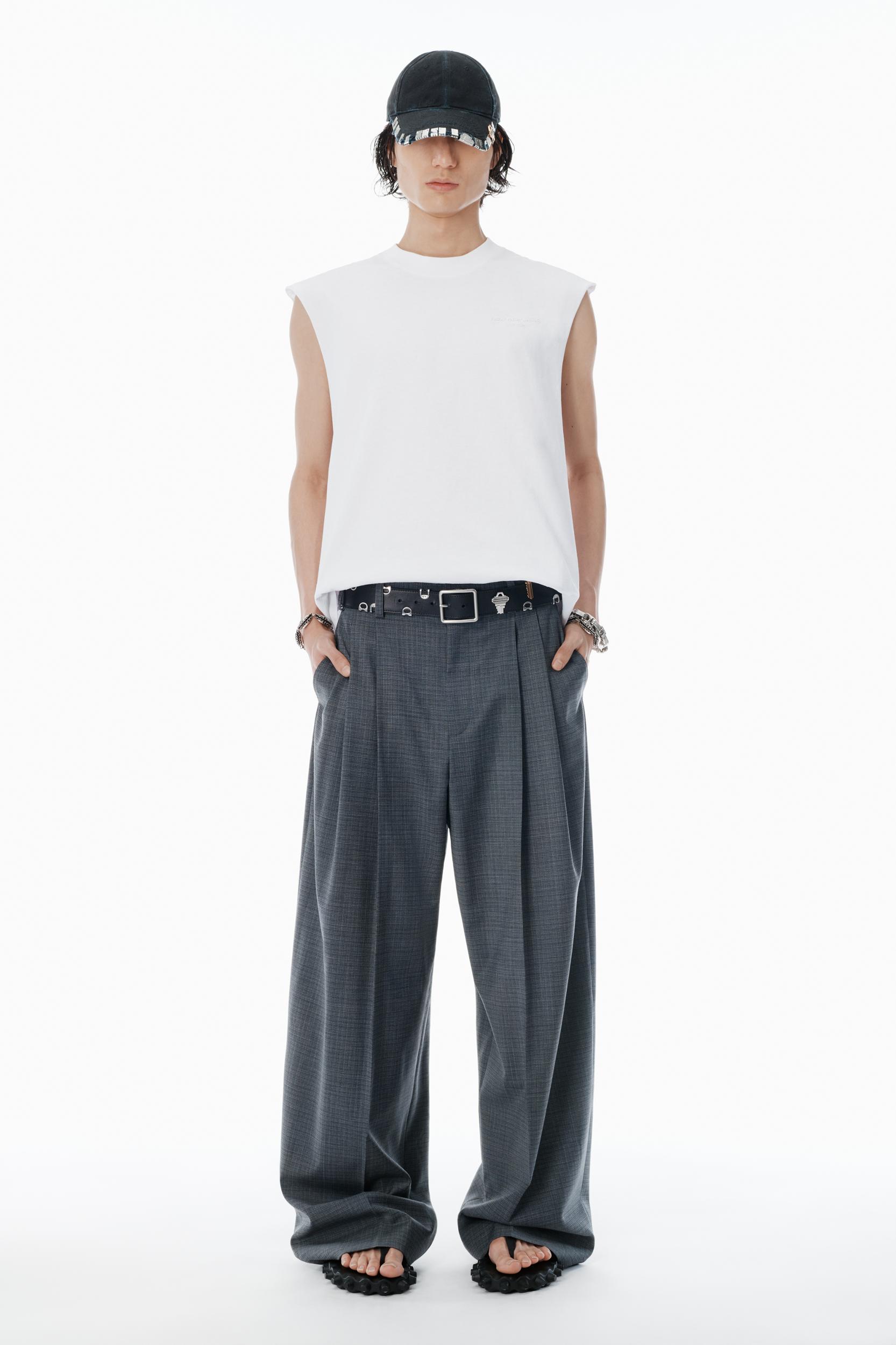 White Vintage Fade-effect Muscle Tank Product Image