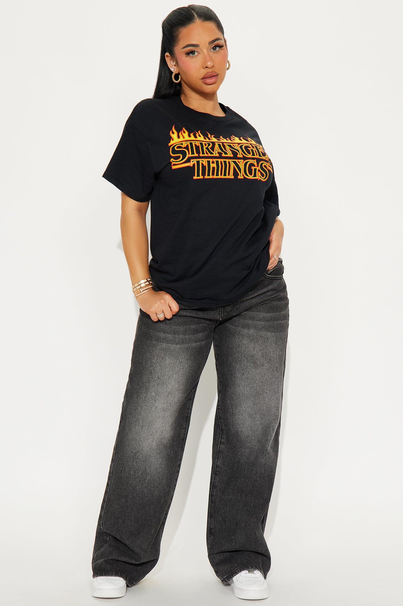 Stranger Things Oversized Tee - Black Product Image