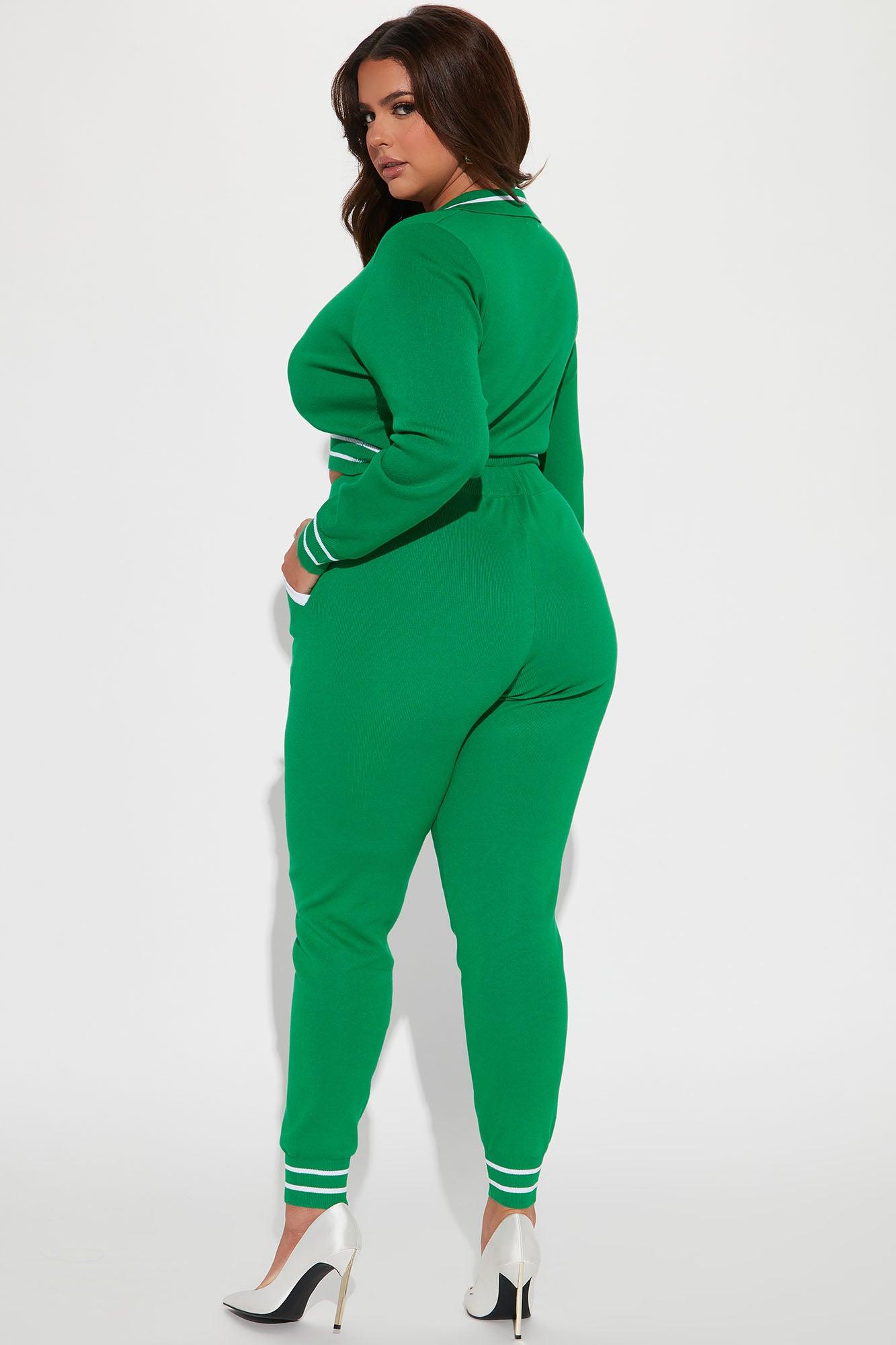 Stay With Me Sweater Pant Set  - Green Female Product Image