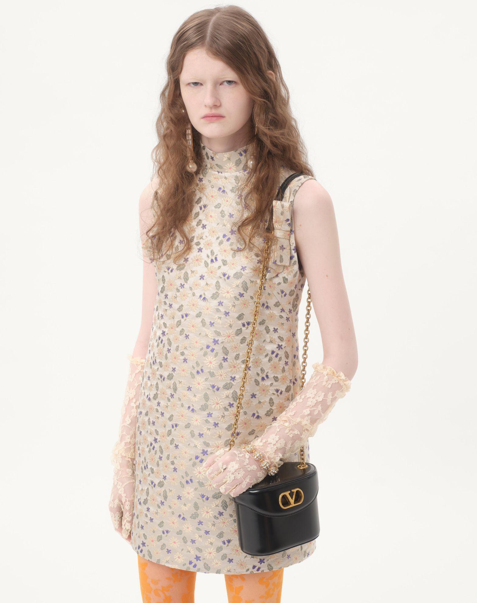 Short Dress In Garden Lurex Jacquard Product Image