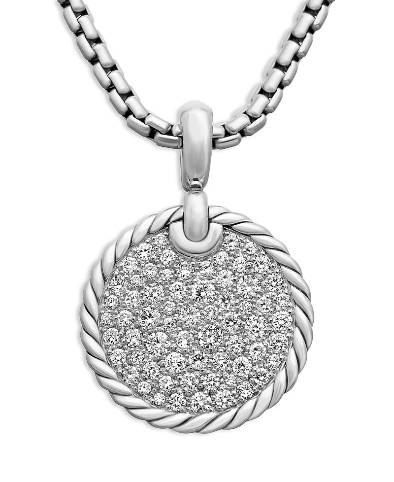 David Yurman Sterling Elements Diamond Pave Disc Pendant Product Image