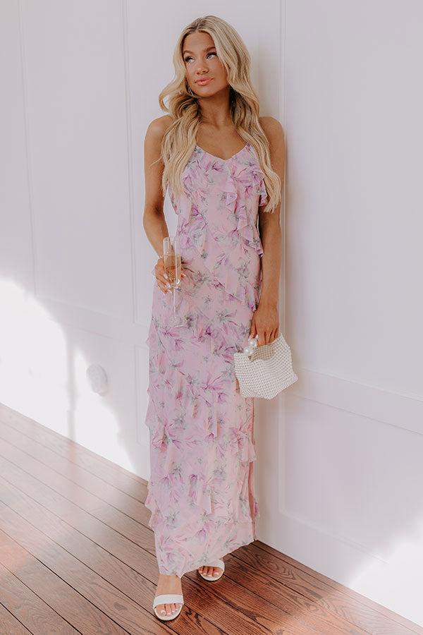 Romance In Florence Floral Maxi Dress Product Image