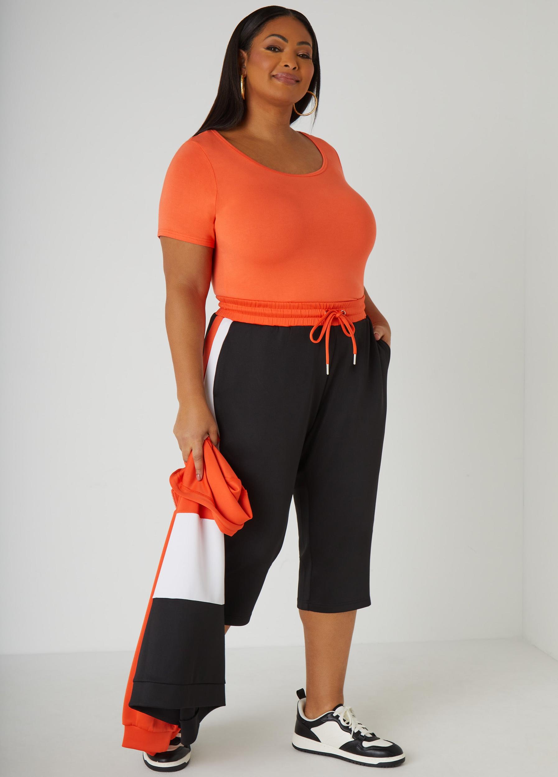 Cuffed Pinstriped Denim Shorts Product Image