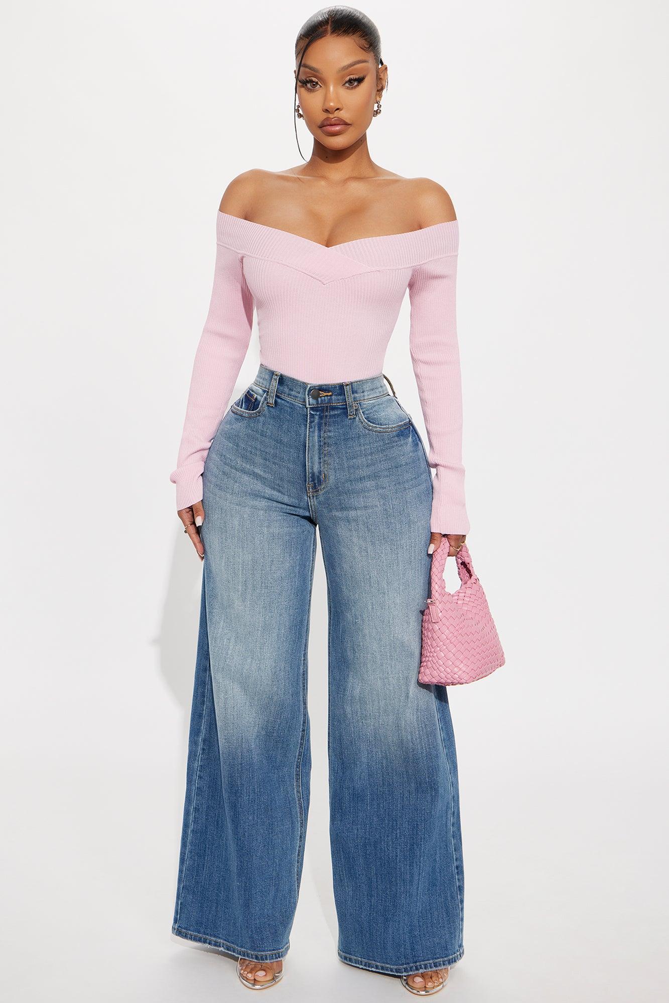 Sam Sweater Bodysuit - Pink Female Product Image