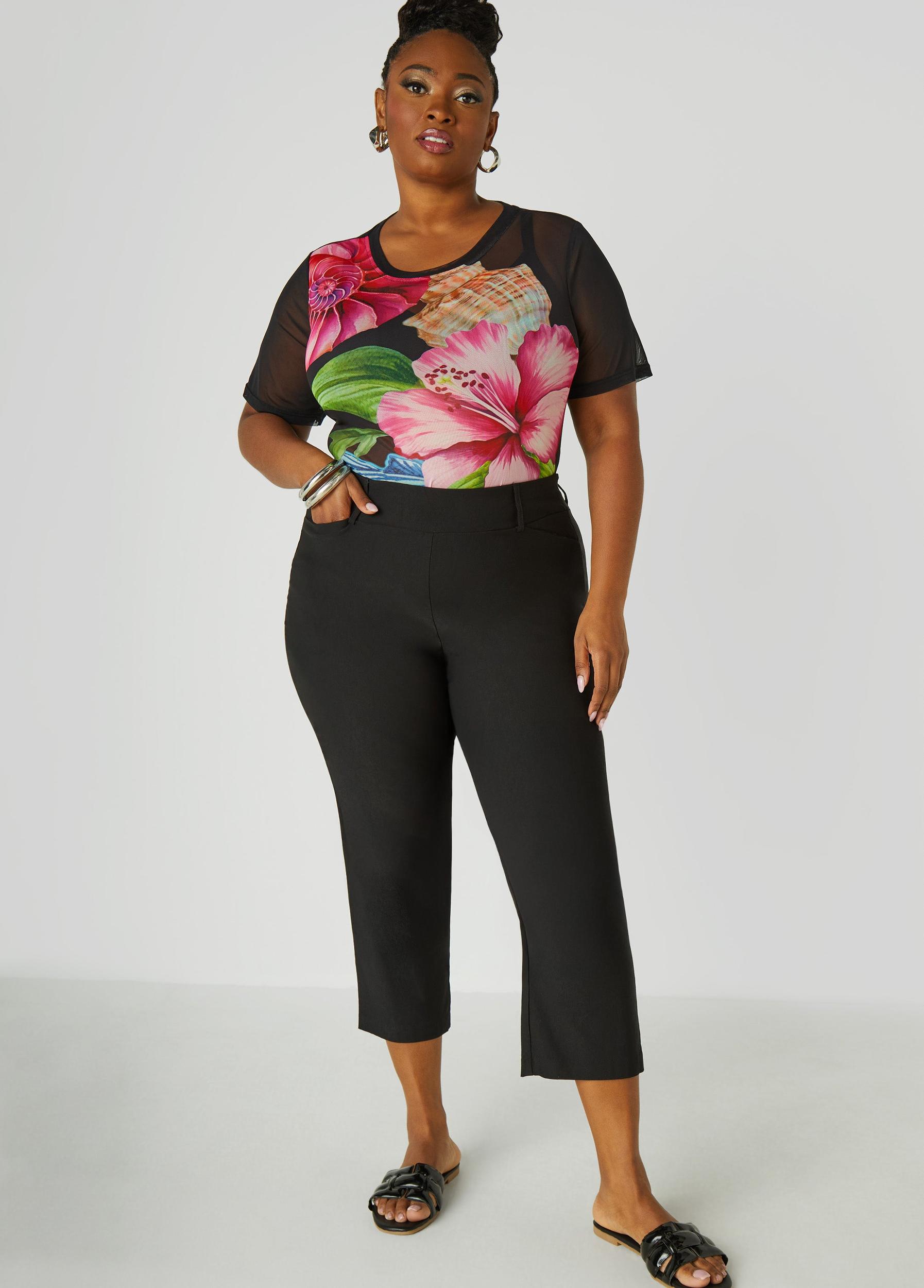 Floral Print Mesh Tee Product Image