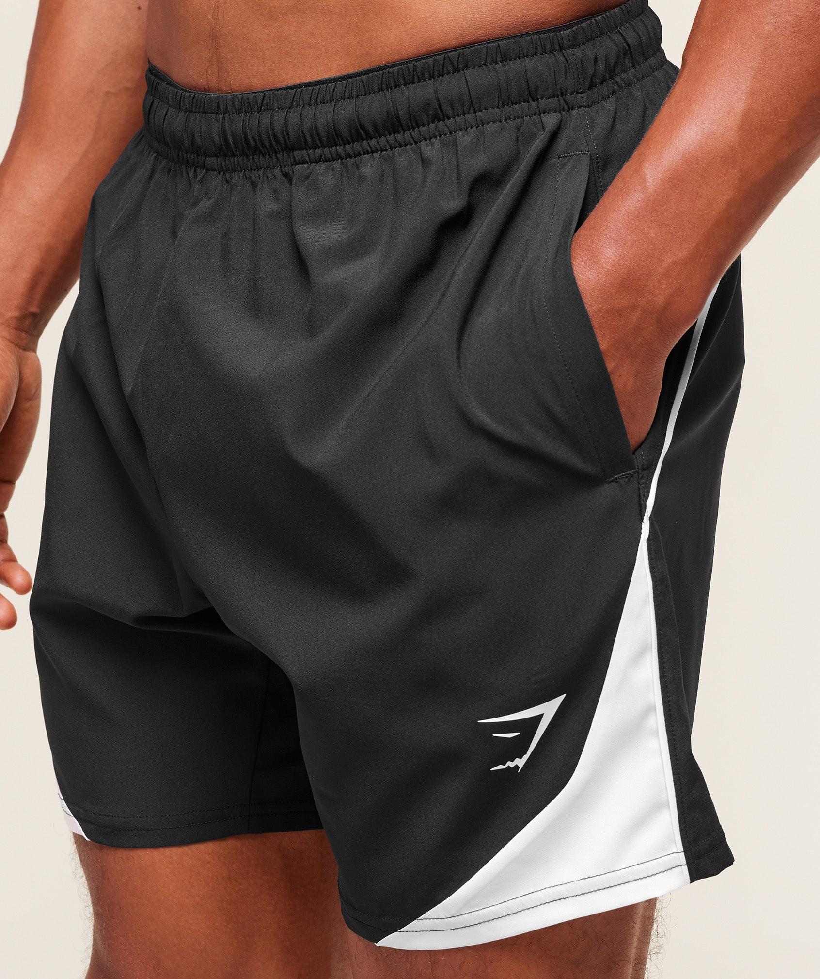 Gymshark Arrival Block 6" Shorts - Black Male Product Image