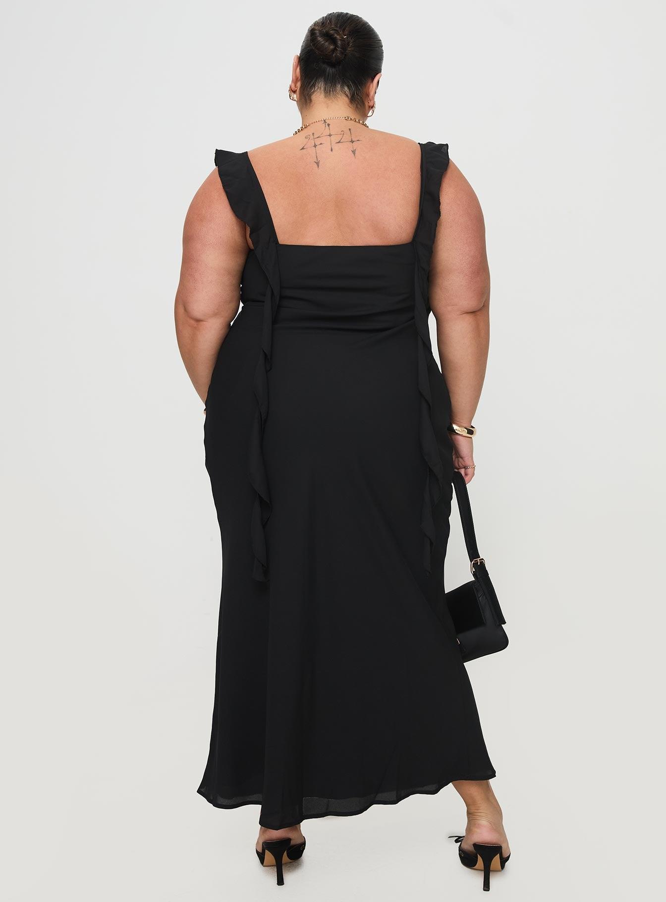 Lanai Maxi Dress Black Curve Product Image