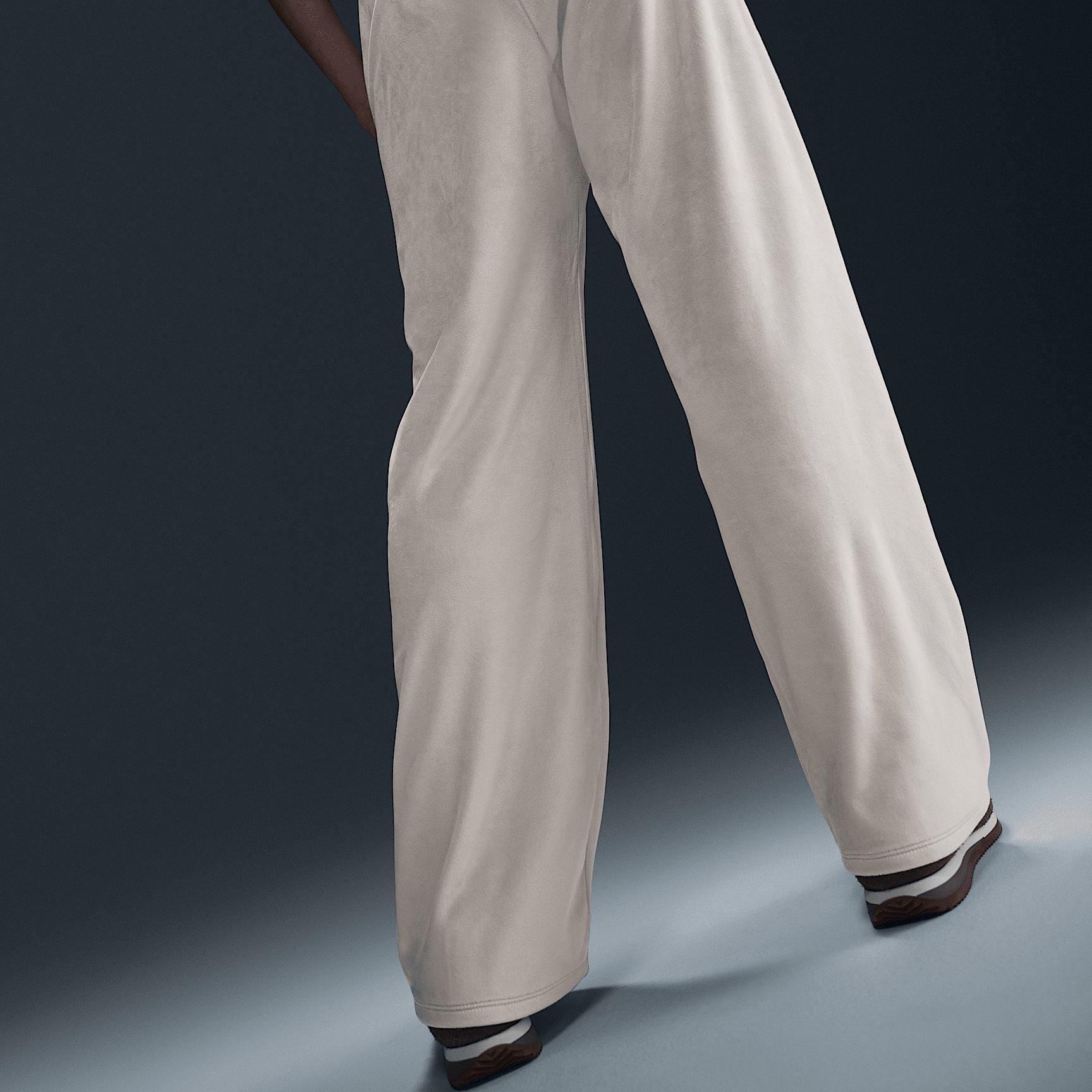 Womens Nike Sportswear Chill Knit Mid-Rise Velour Pants | HJ0922-233 Product Image