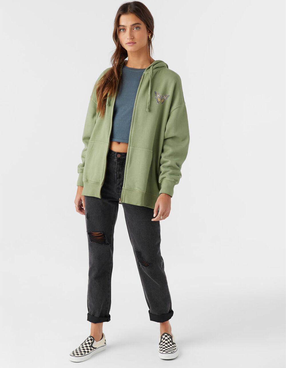 O'NEILL Byron Womens Oversized Zip-Up Hoodie - GREEN Product Image