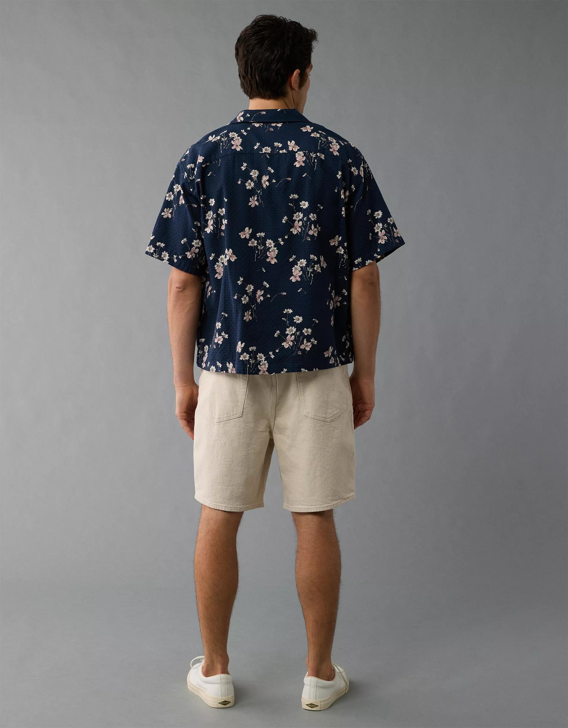 AE Poolside Floral Button-Up Shirt Product Image