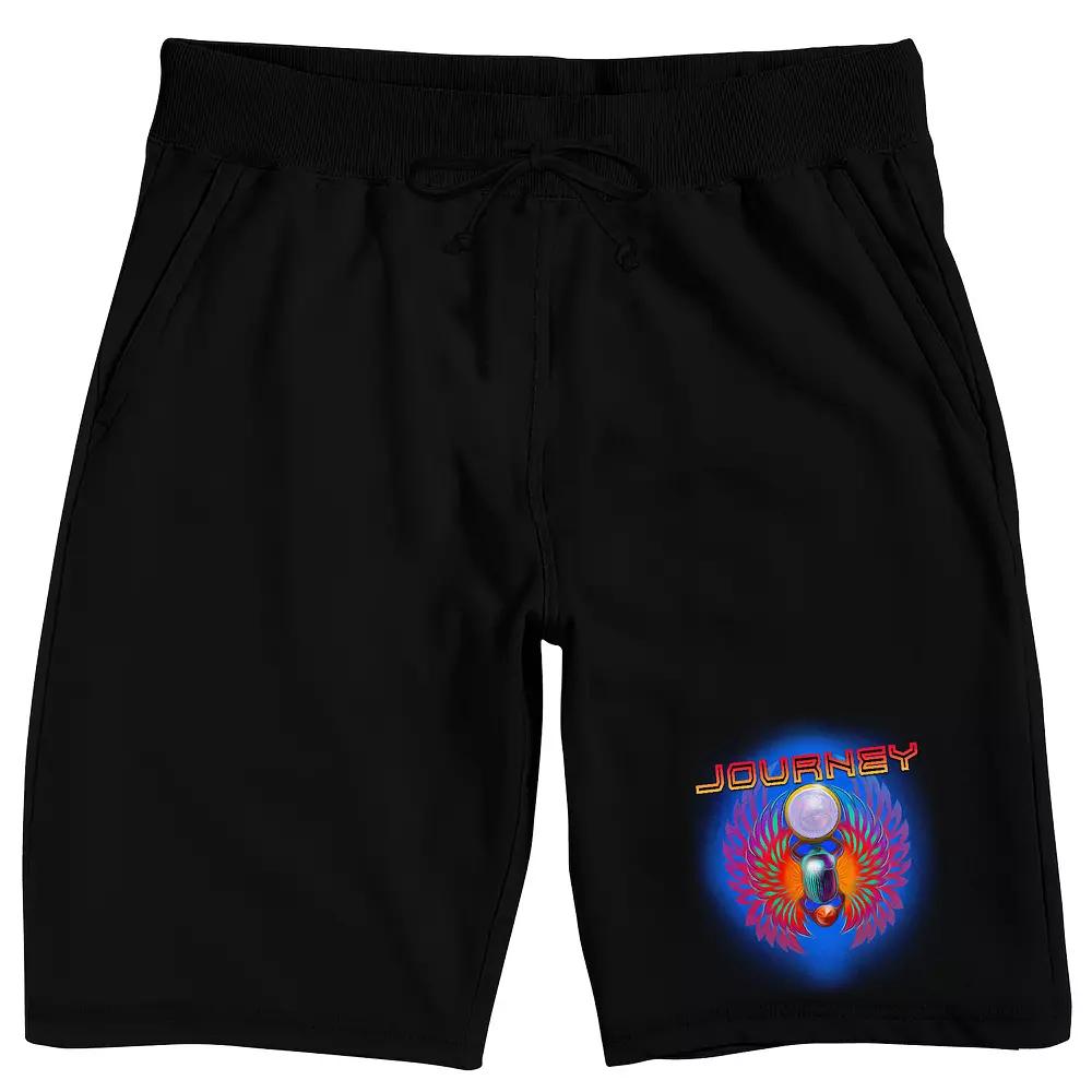 Men's Journey Greatest Hits Pajama Shorts, Size: XXL, Black Product Image