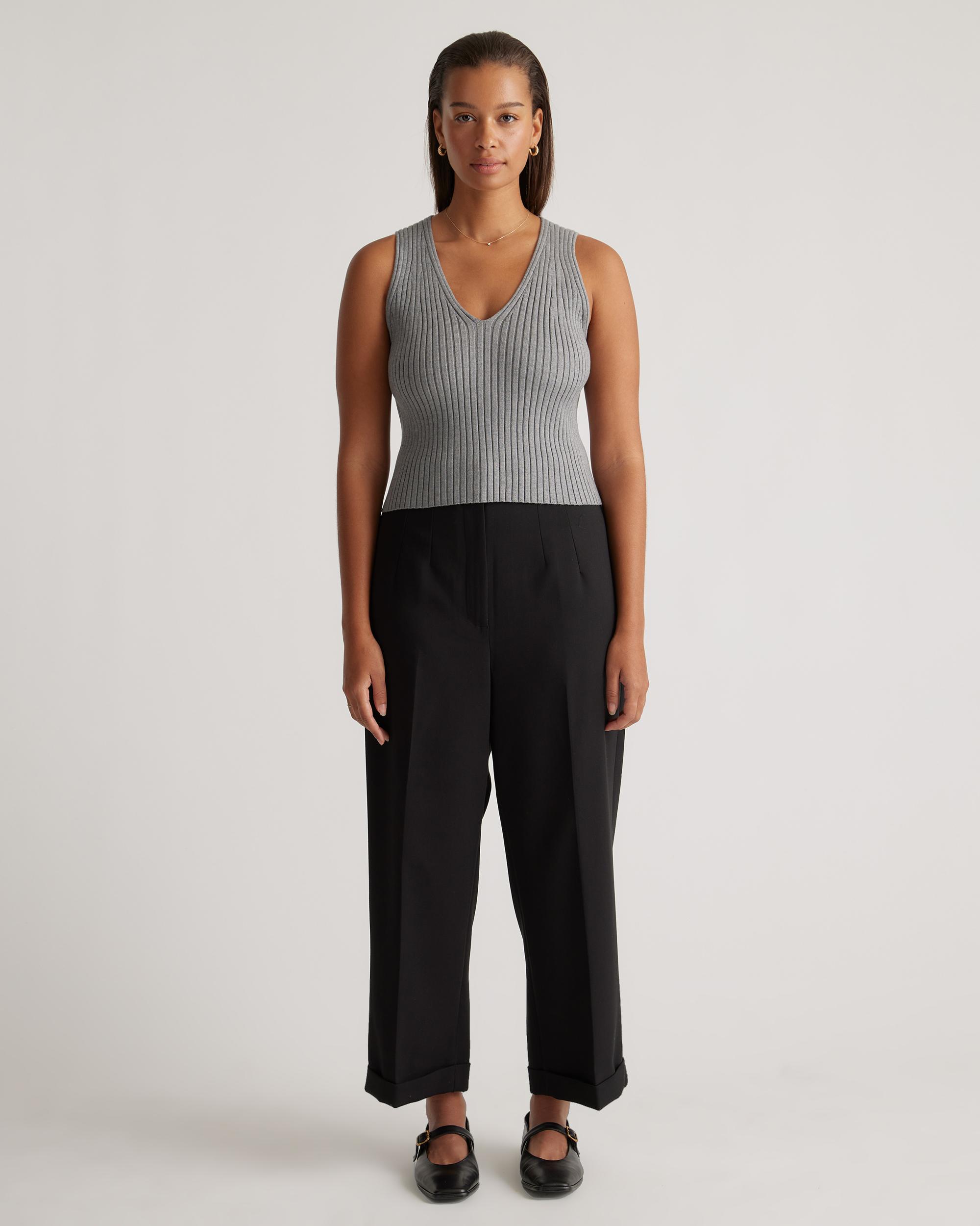 Quince | Women's Eco-Knit Cropped Sweater Tank Top Lenzing Modal Product Image