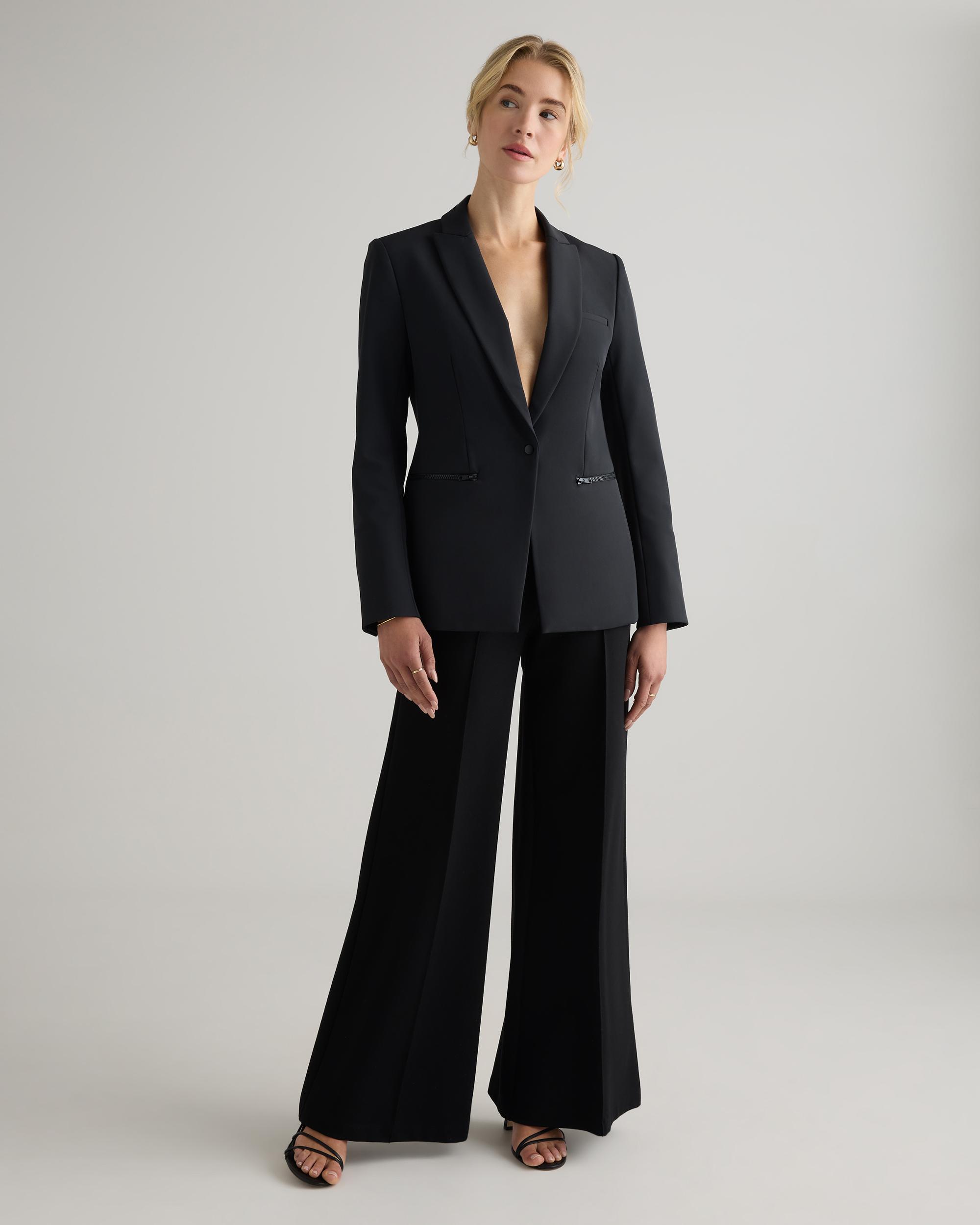 Quince | Women's Scuba Single-Breasted Convertible Blazer Nylon Product Image