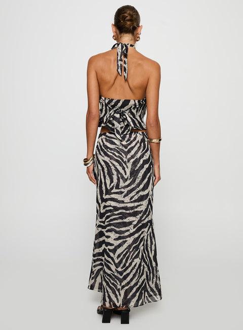 Eleganza Maxi Skirt Zebra Product Image