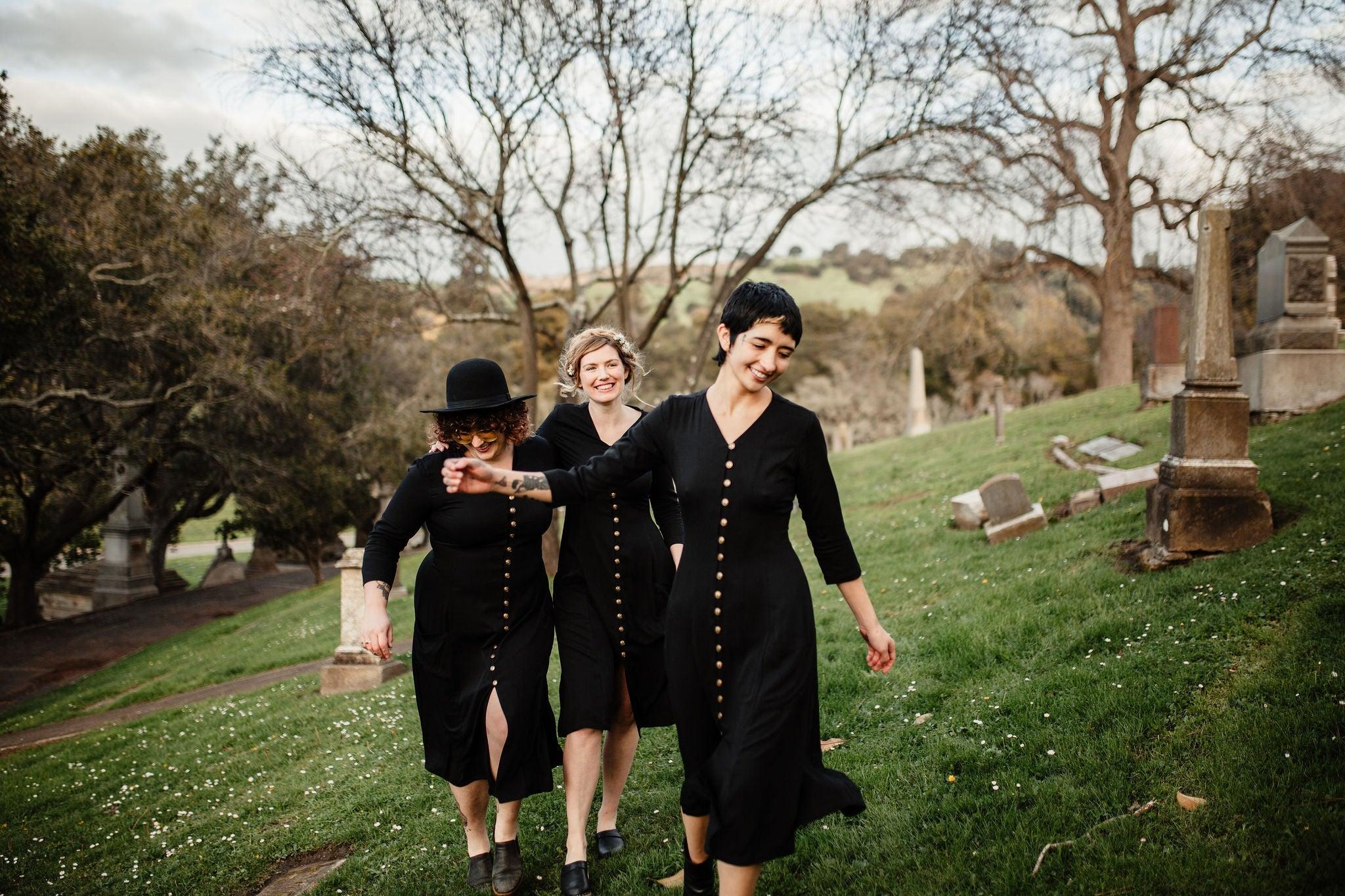 Fiona Dress in Black Challis Product Image