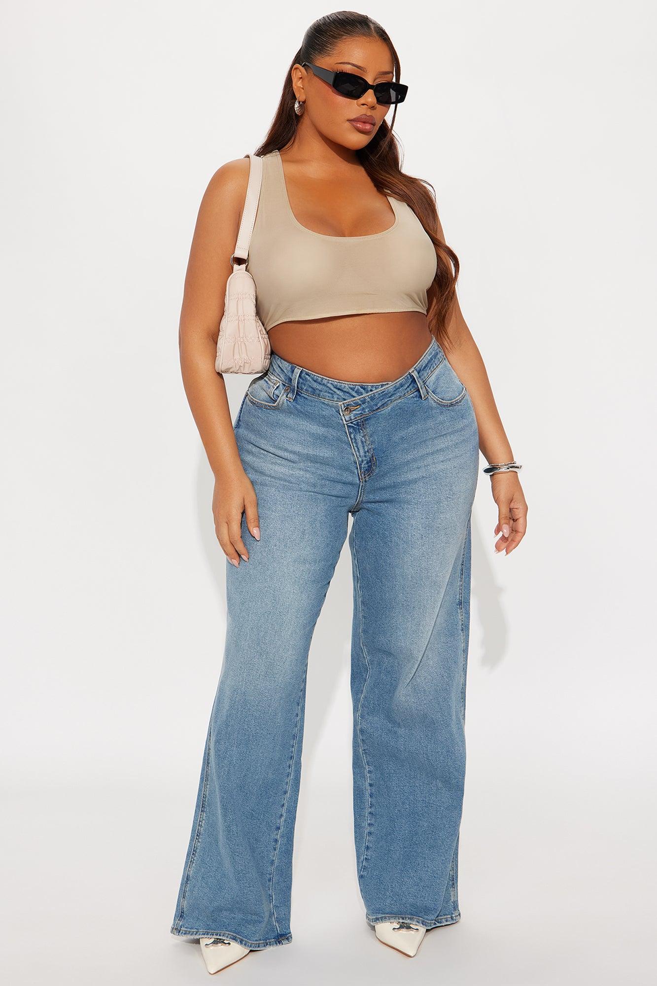 Eastside Low Rise Crossover Wide Leg Jean - Vintage Wash Female Product Image