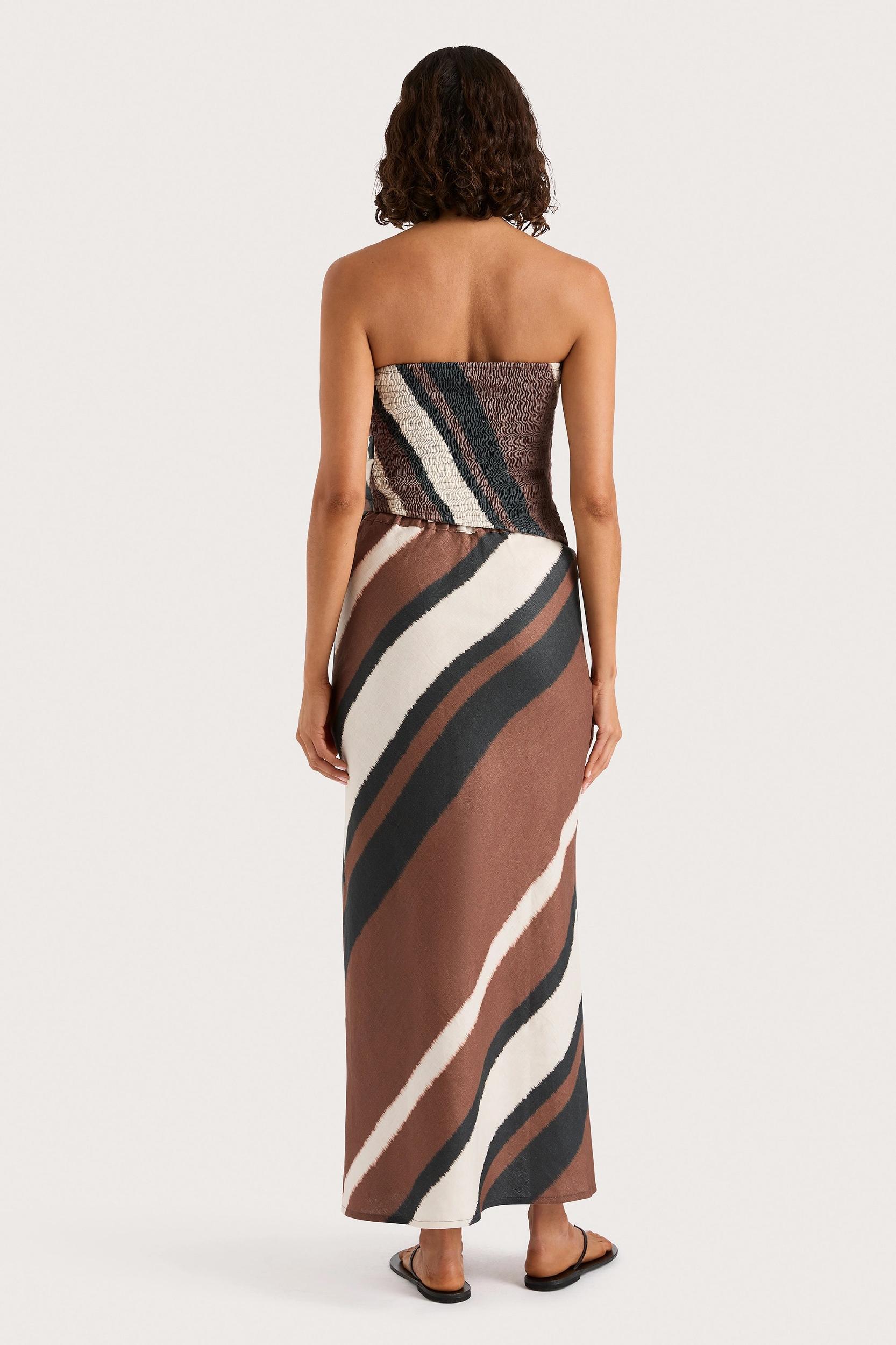 Setubal Top Futura Stripe Chocolate - Final Sale Product Image