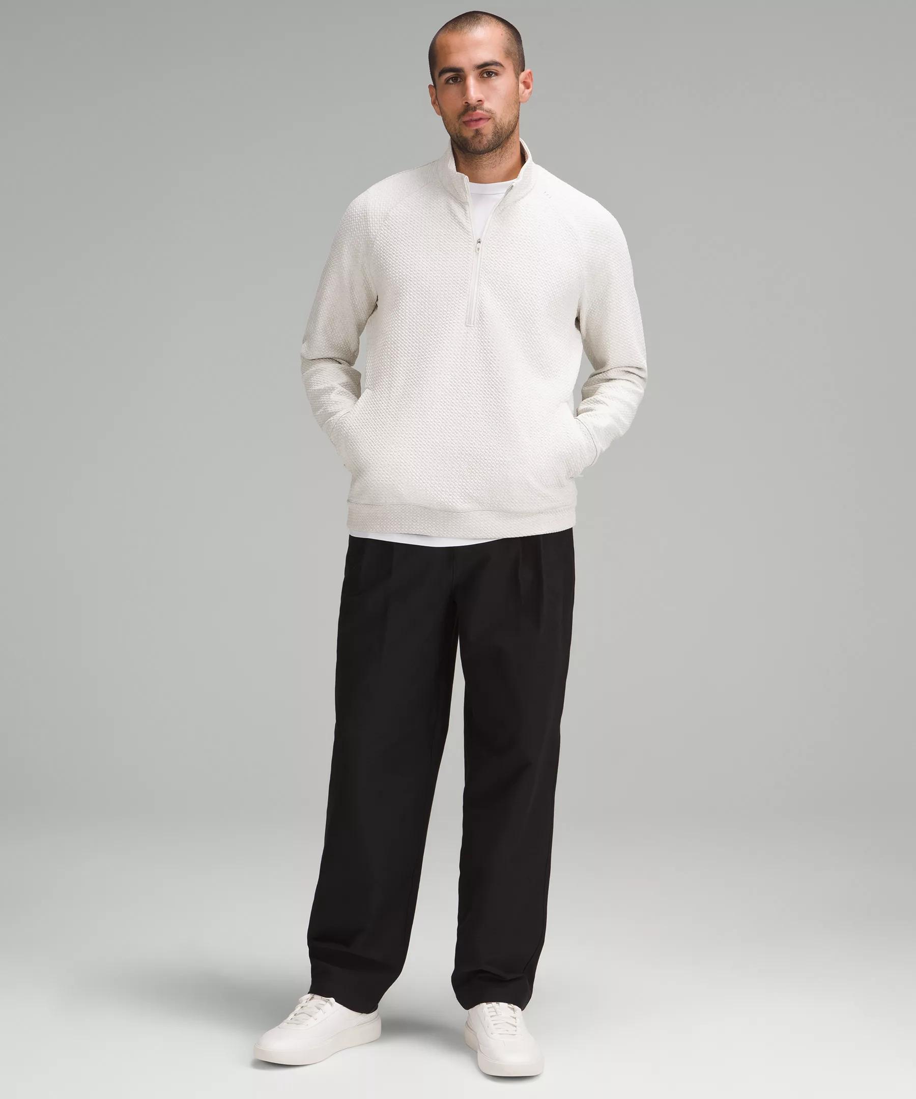 Textured Double-Knit Cotton Half Zip Product Image