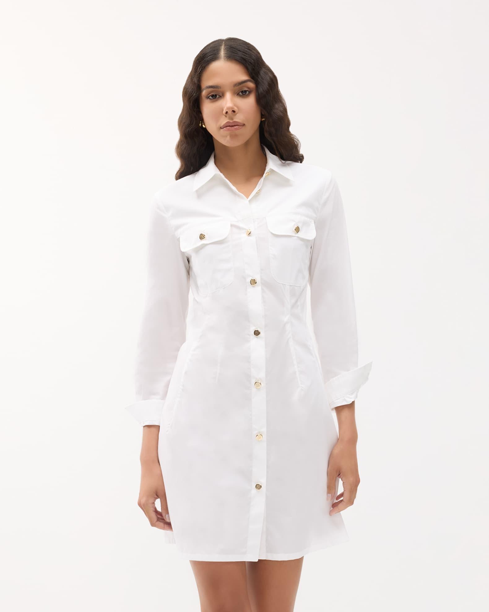 Cotton Poplin Mini Shirtdress Product Image