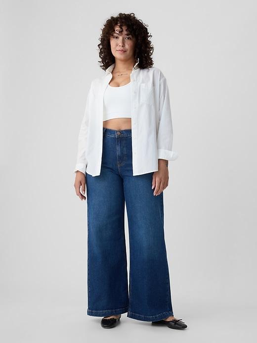 High Rise Stride Wide-Leg Jeans Product Image