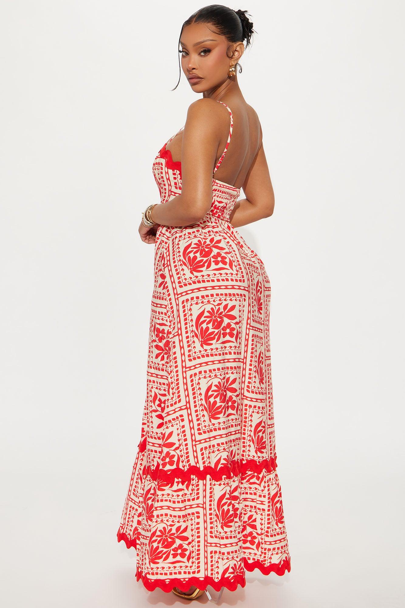 Marissa Maxi Dress - Orange/combo Female Product Image