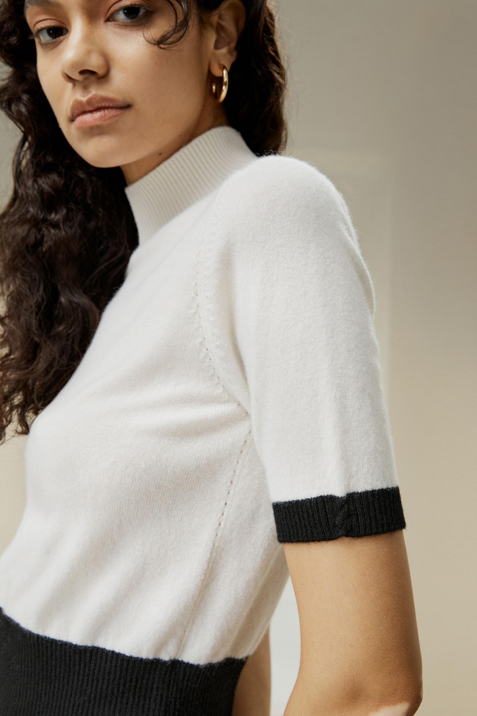 Gemini Mock Neck Cashmere Shirt Product Image