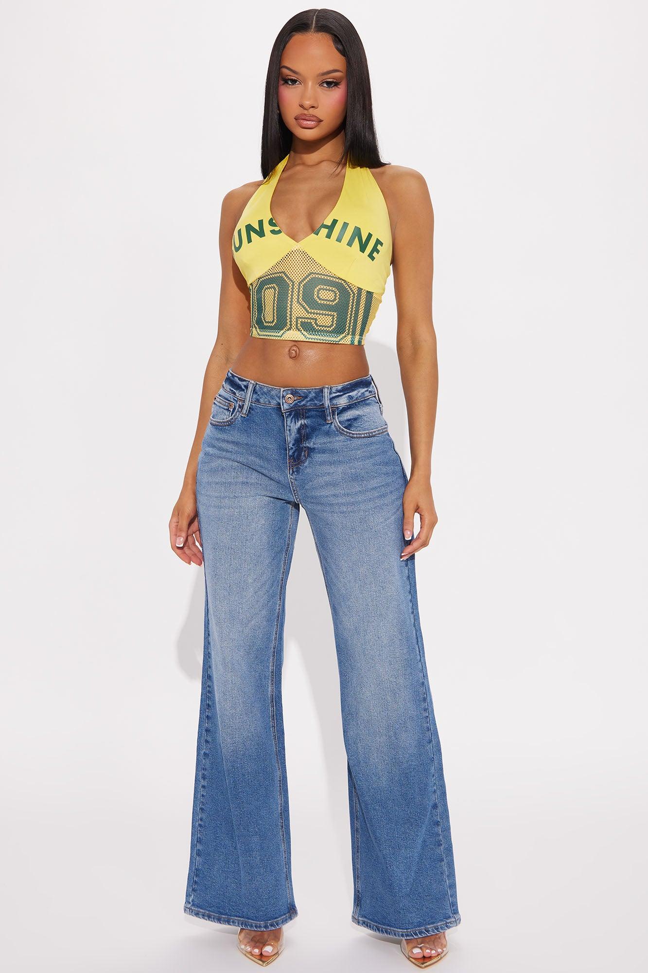 Flare For You Wide Leg Jeans - Medium Wash Product Image