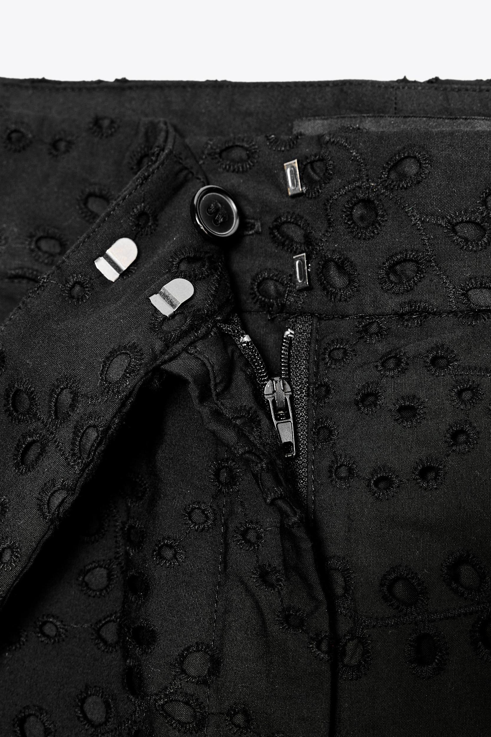 ZW COLLECTION PANTS WITH PERFORATED EMBROIDERY Product Image