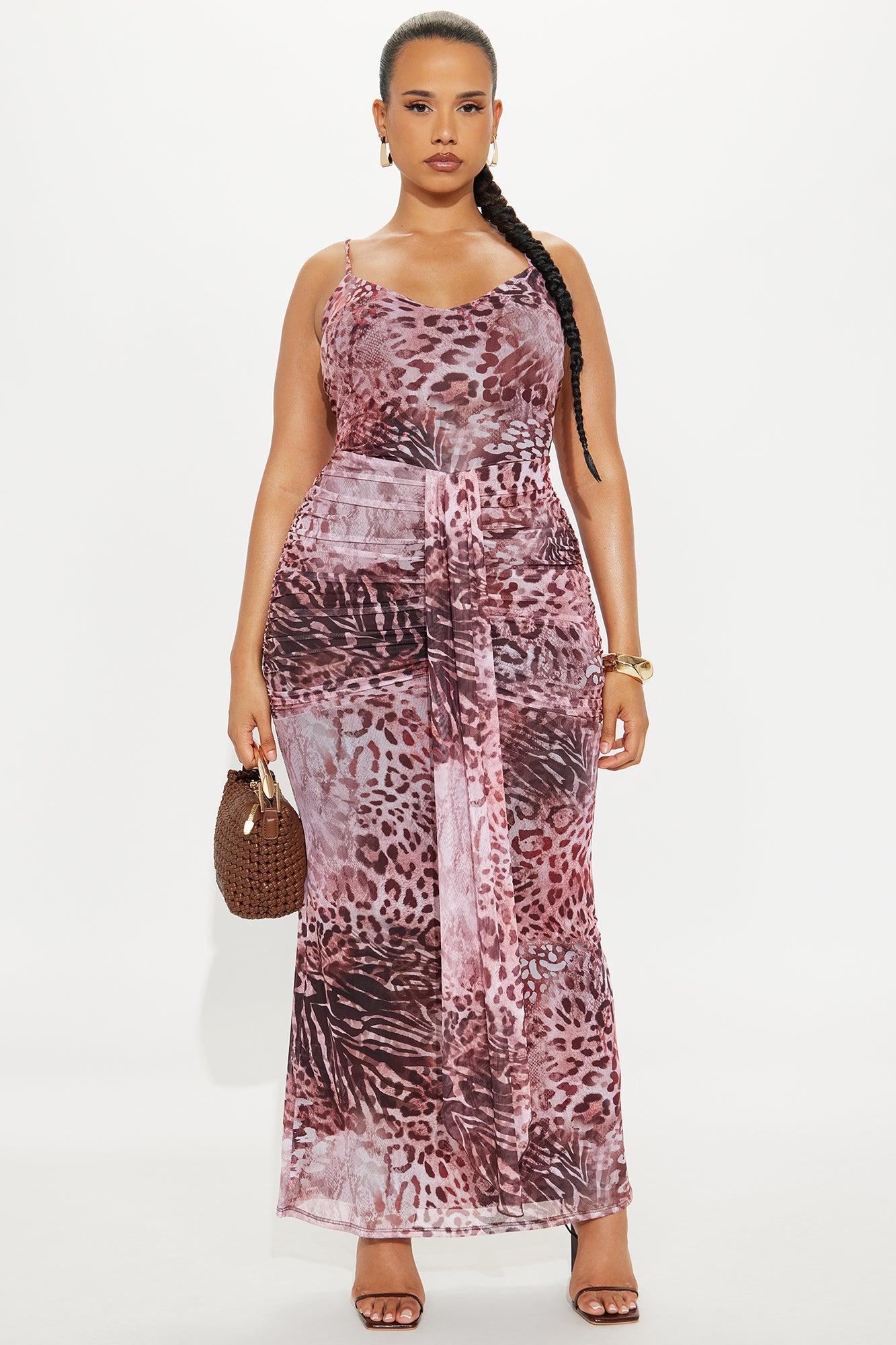 Fun And Flirty Mesh Maxi Dress - Pink/combo Female Product Image