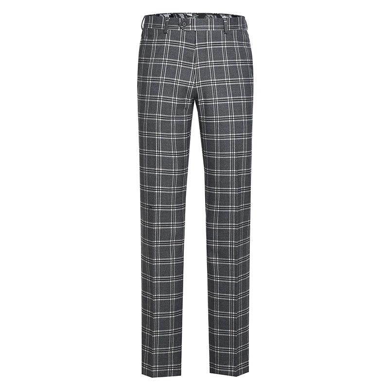 English Laundry Slim Fit Dimgray with White Check Suit Product Image