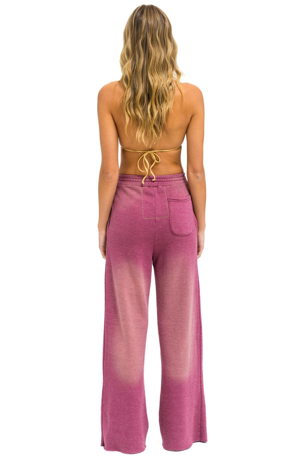 ESSENTIAL WIDE LEG POCKET SWEATPANTS - FADED BERRY Female Product Image
