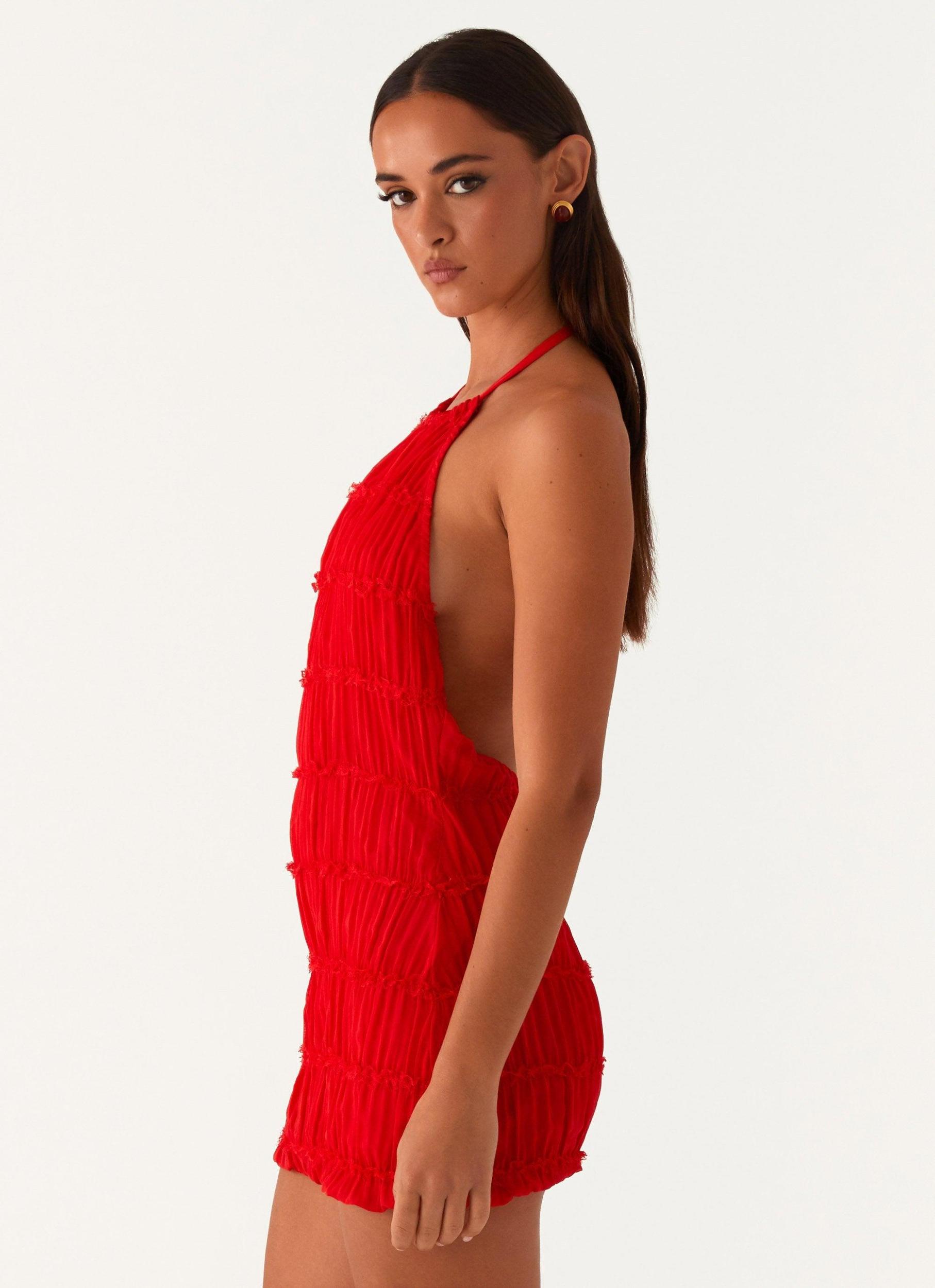 Aullie Mini Dress - Red Product Image