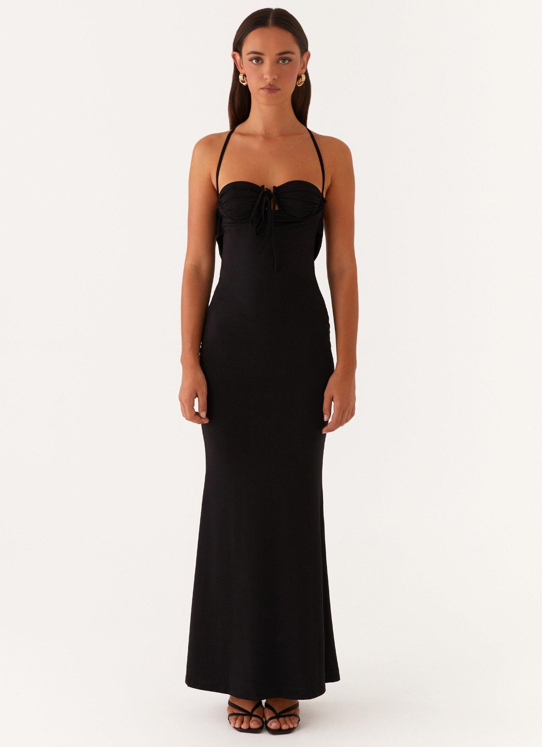 Bombshell Maxi Dress - Black Product Image