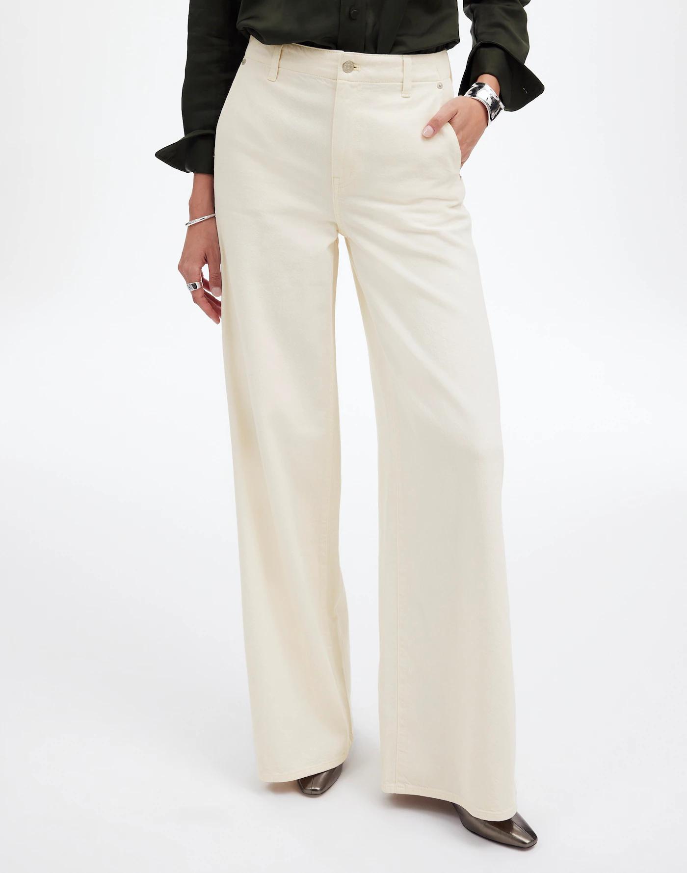 Wide Sweep Denim Trousers Product Image