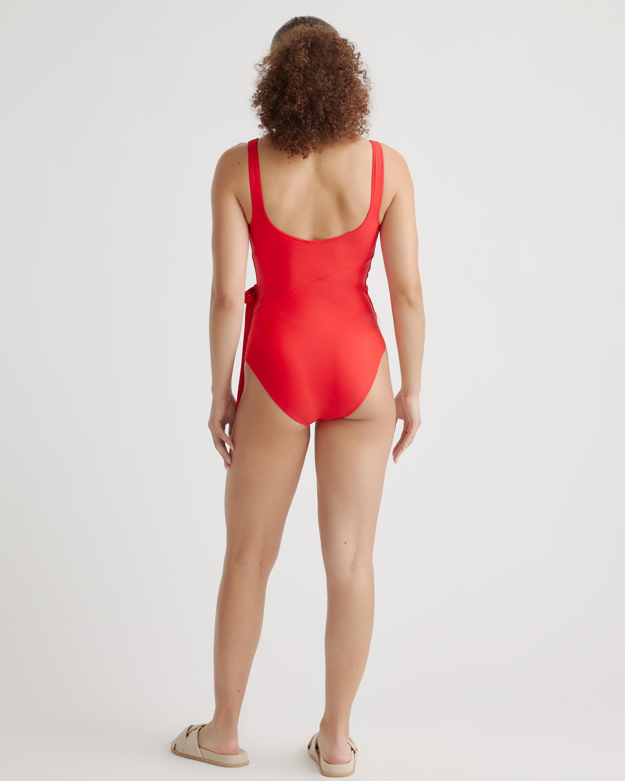 Quince | Women's Italian Wrap One-Piece Swimsuit 78% Recycled Polyamide, 22% Spandex Product Image