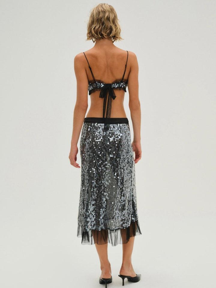 Christelle Midi Skirt — Black Product Image