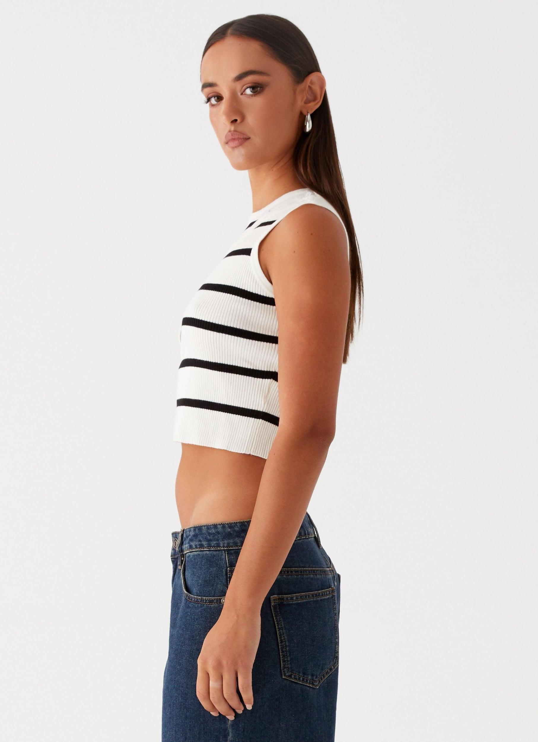 Chromatic Charm Knit Top - Ivory Product Image