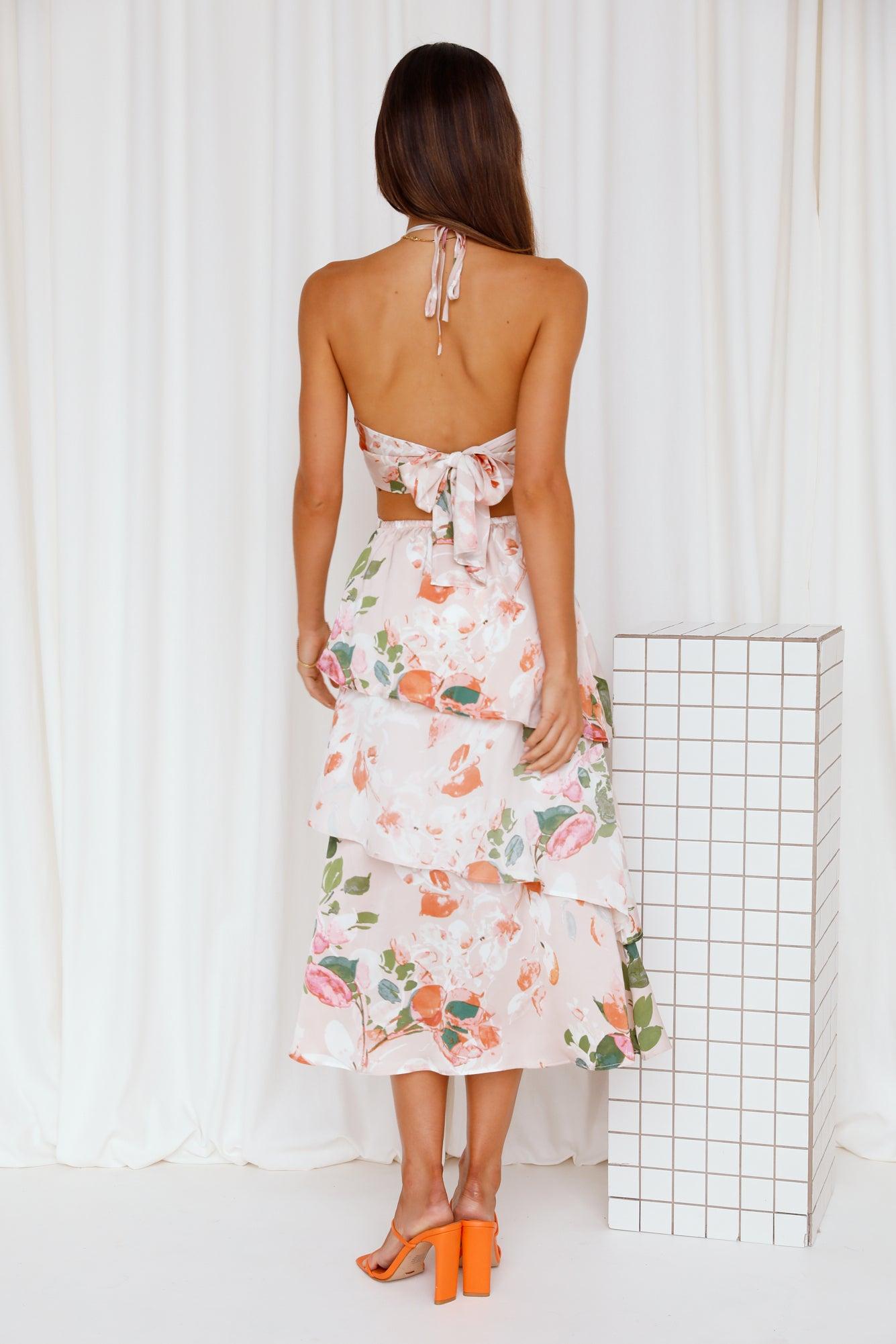 Angelic Heart Maxi Dress Light Pink Product Image