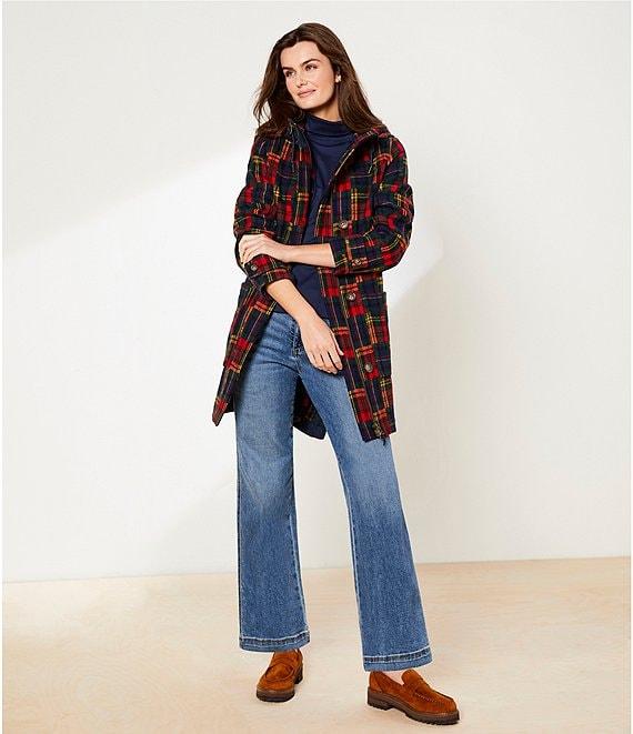 L.L.Bean 207 Vintage Stretch Twill Denim High Rise Wide Leg Jeans Product Image