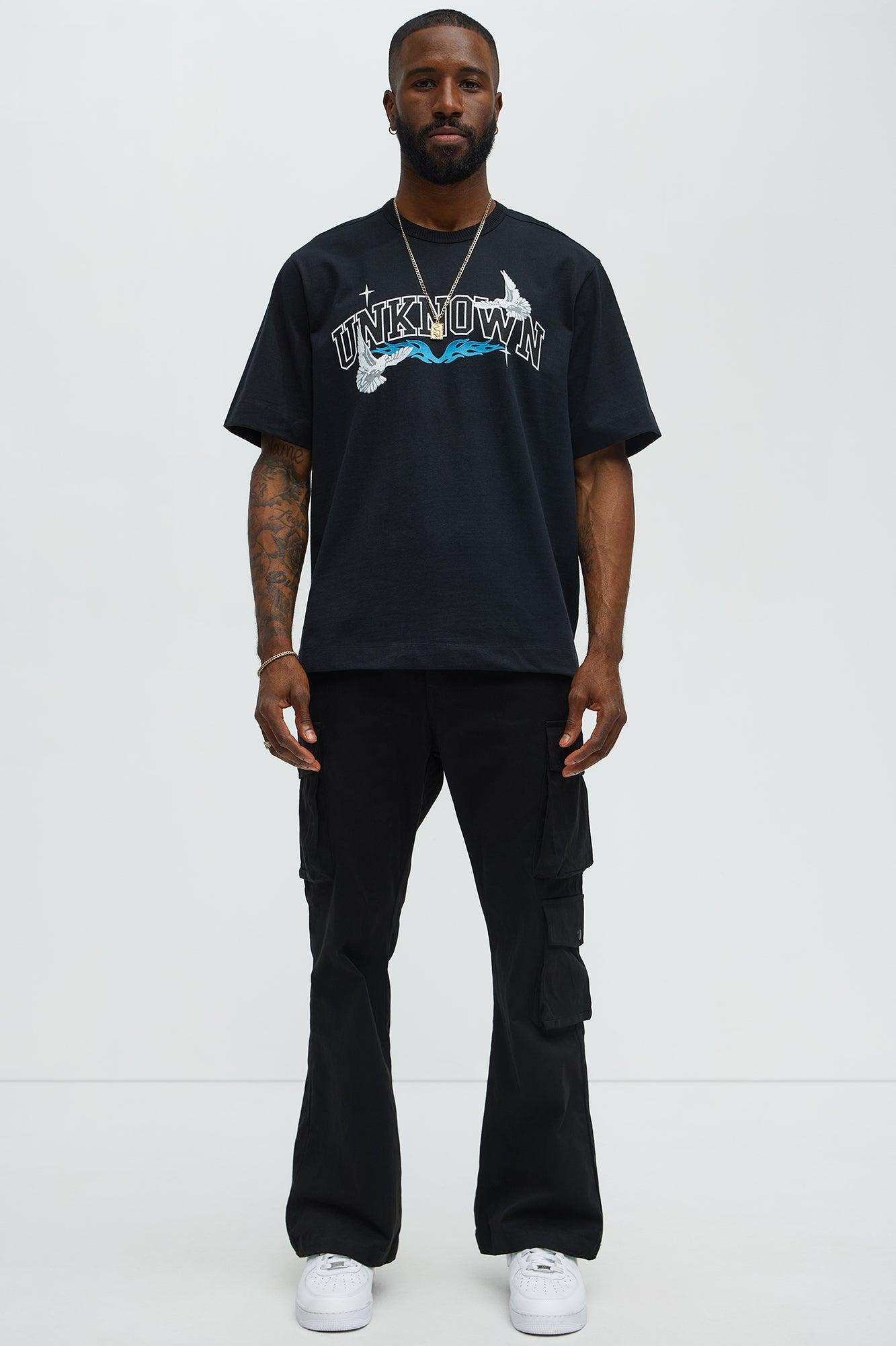 Unknown Oversized Short Sleeve Tee - Black Male Product Image