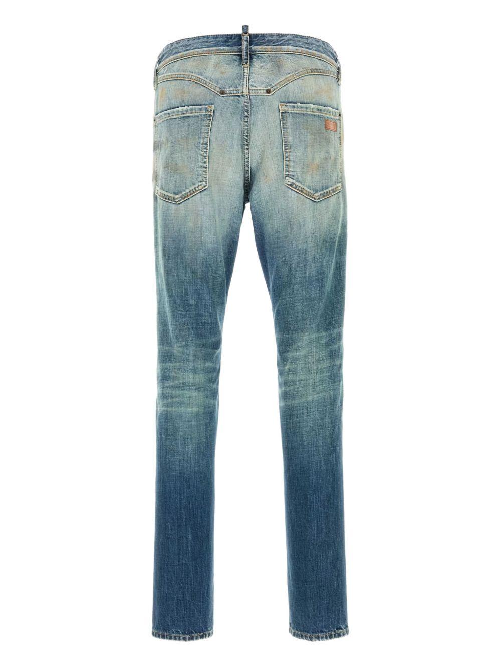 faded patchwork jeans Product Image
