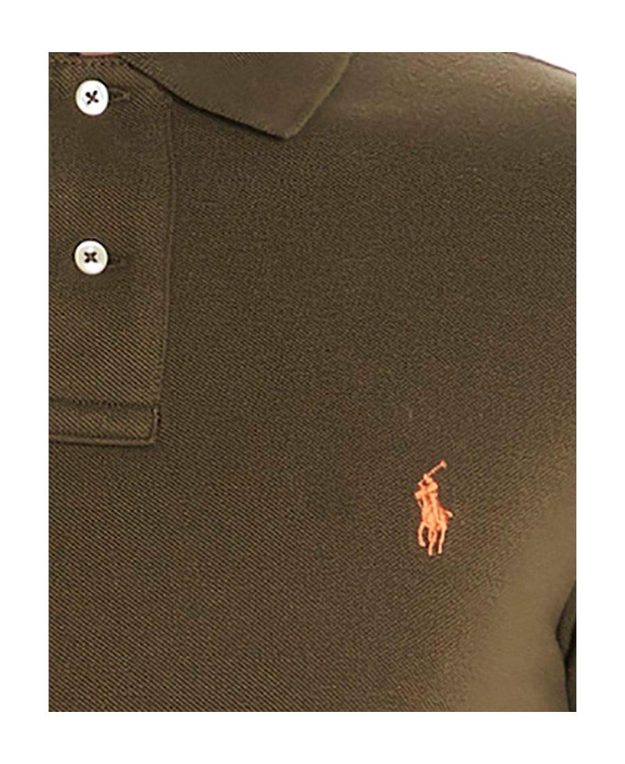 POLO RALPH LAUREN Green Polo Shirt With Pony Embroidery On The Front Product Image