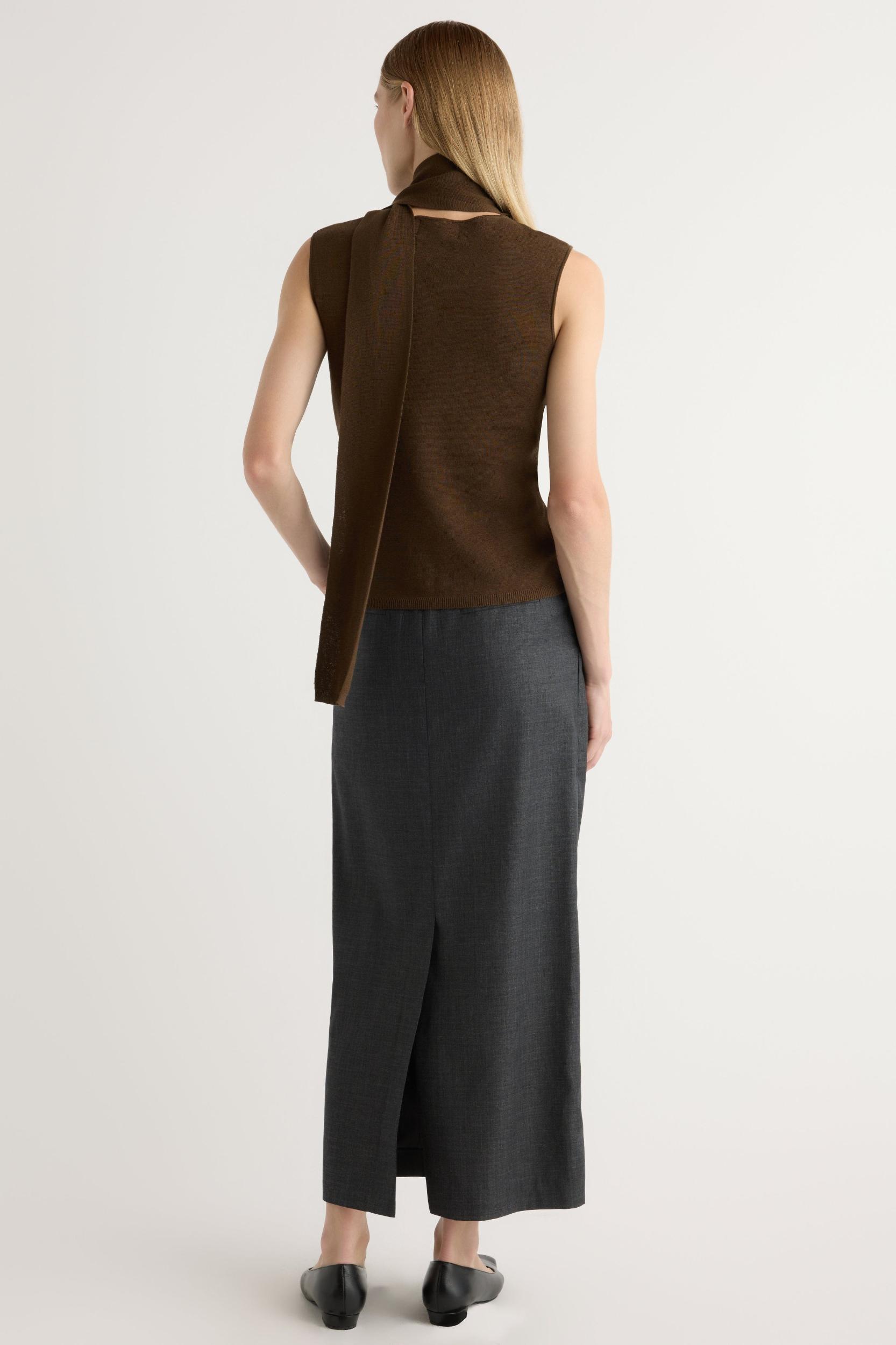 Georgina Wool-Blend Suiting Skirt Product Image