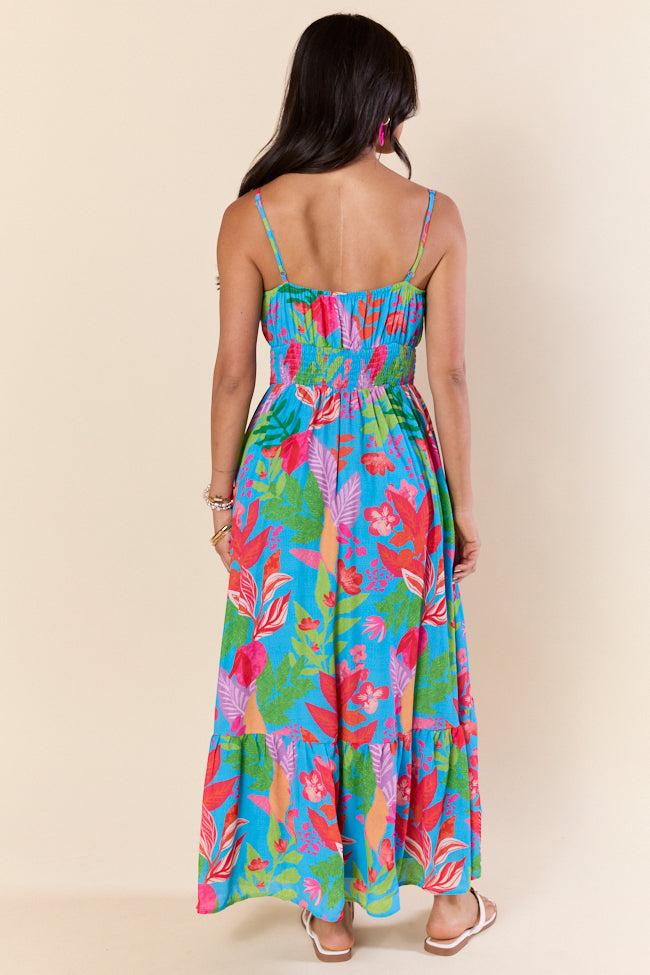 Tropical Touch Green Floral Maxi Dress FINAL SALE Product Image
