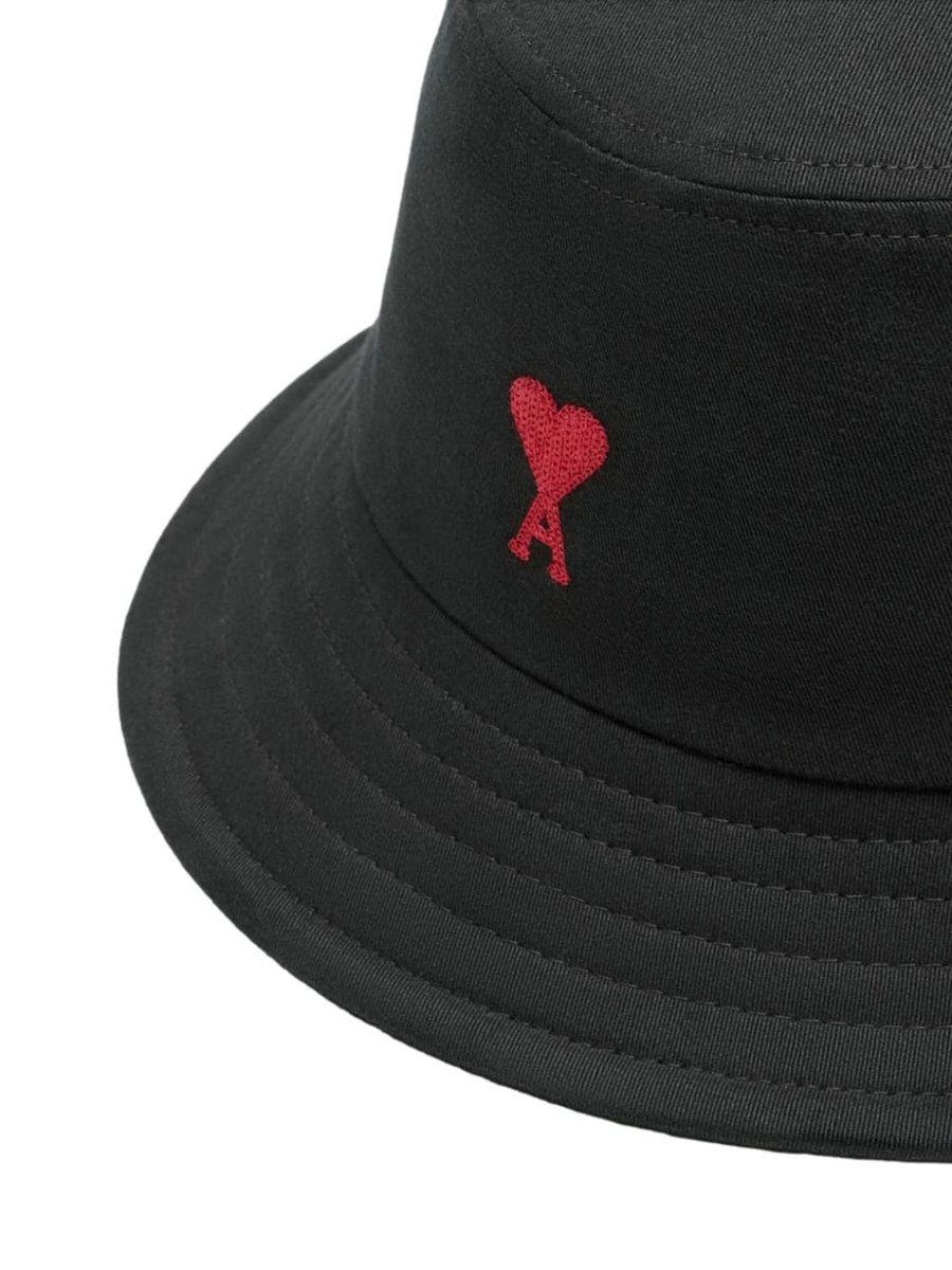 AMI ALEXANDRE MATTIUSSI Ami Paris Ami Paris De Coeur Cotton Bucket Hat In Black Product Image