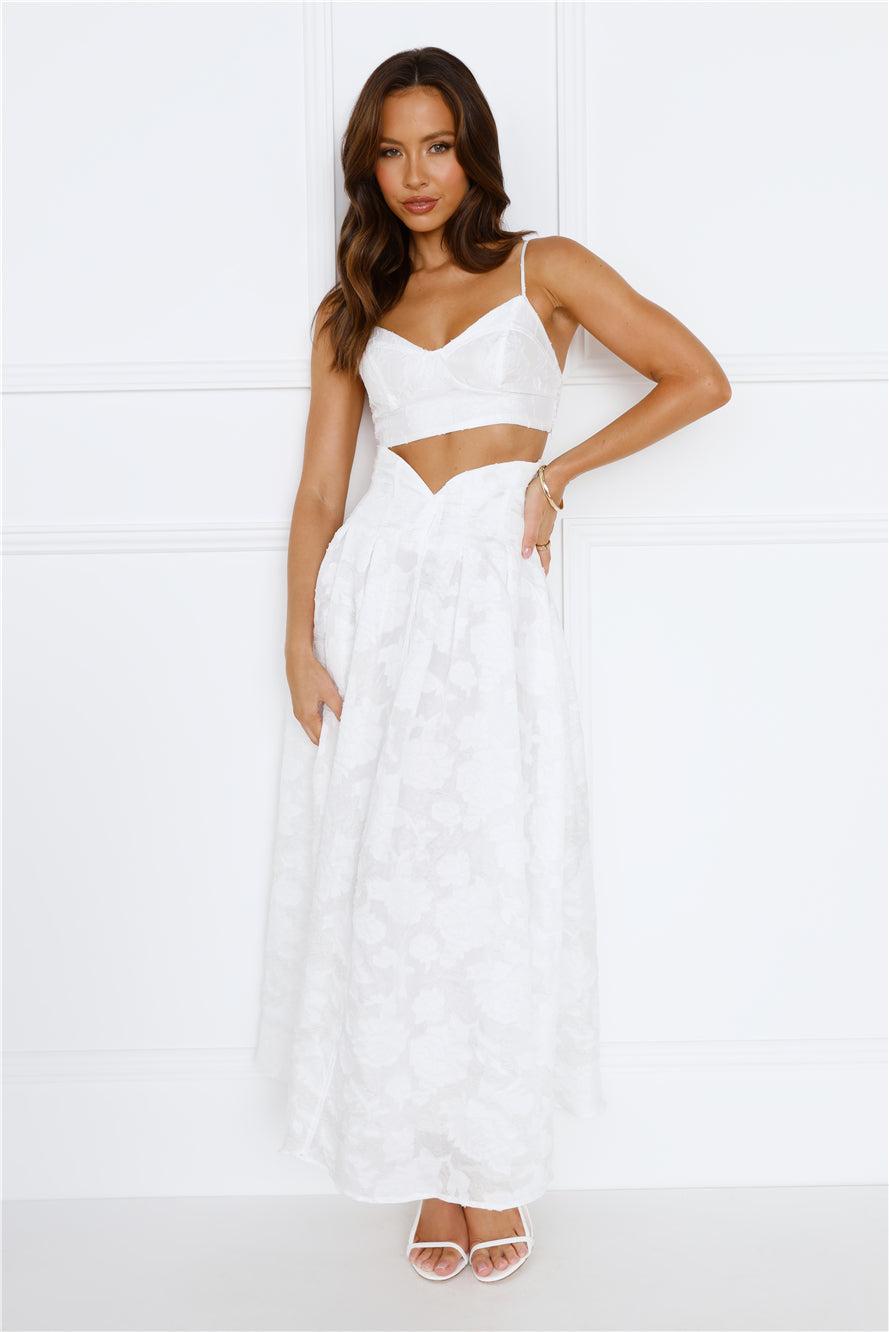 Simply Unique Maxi Skirt White Product Image
