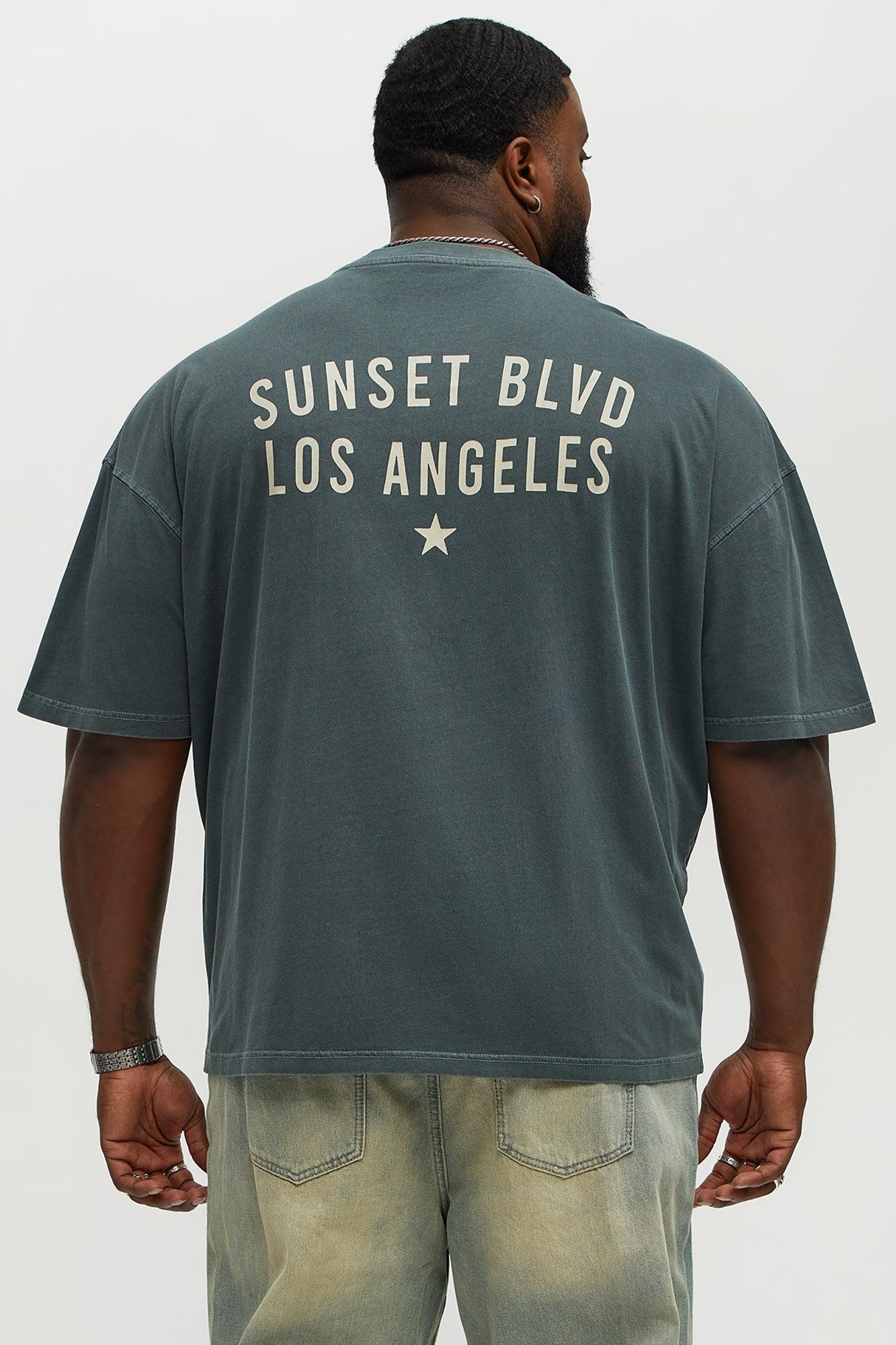 LA Sacred Lights Oversized Short Sleeve Tee - Grey Male Product Image